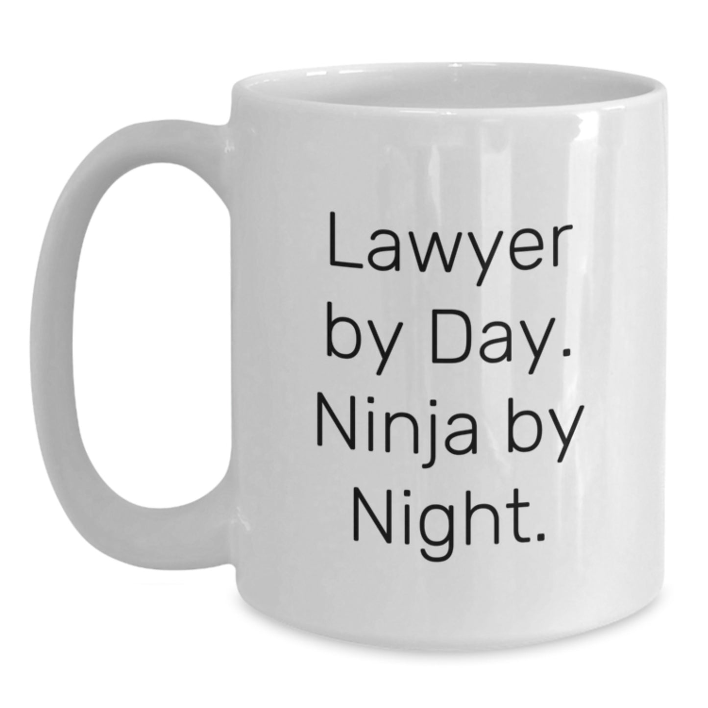 Lawyer Gifts from Friends, Unique Lawyer White Coffee Mug for Men, 'Lawyer By Day. Ninja By Night.' Inspirational Quote, Graduation Unique Gifts - Main