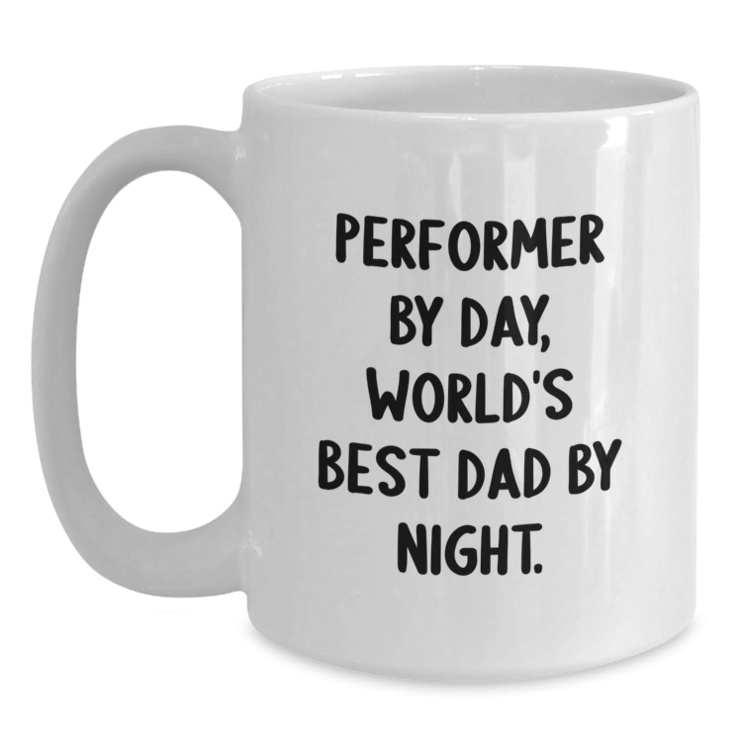 Performer Gifts from Friends for World's Best Dad, Funny White Coffee Mug for Graduation - Main