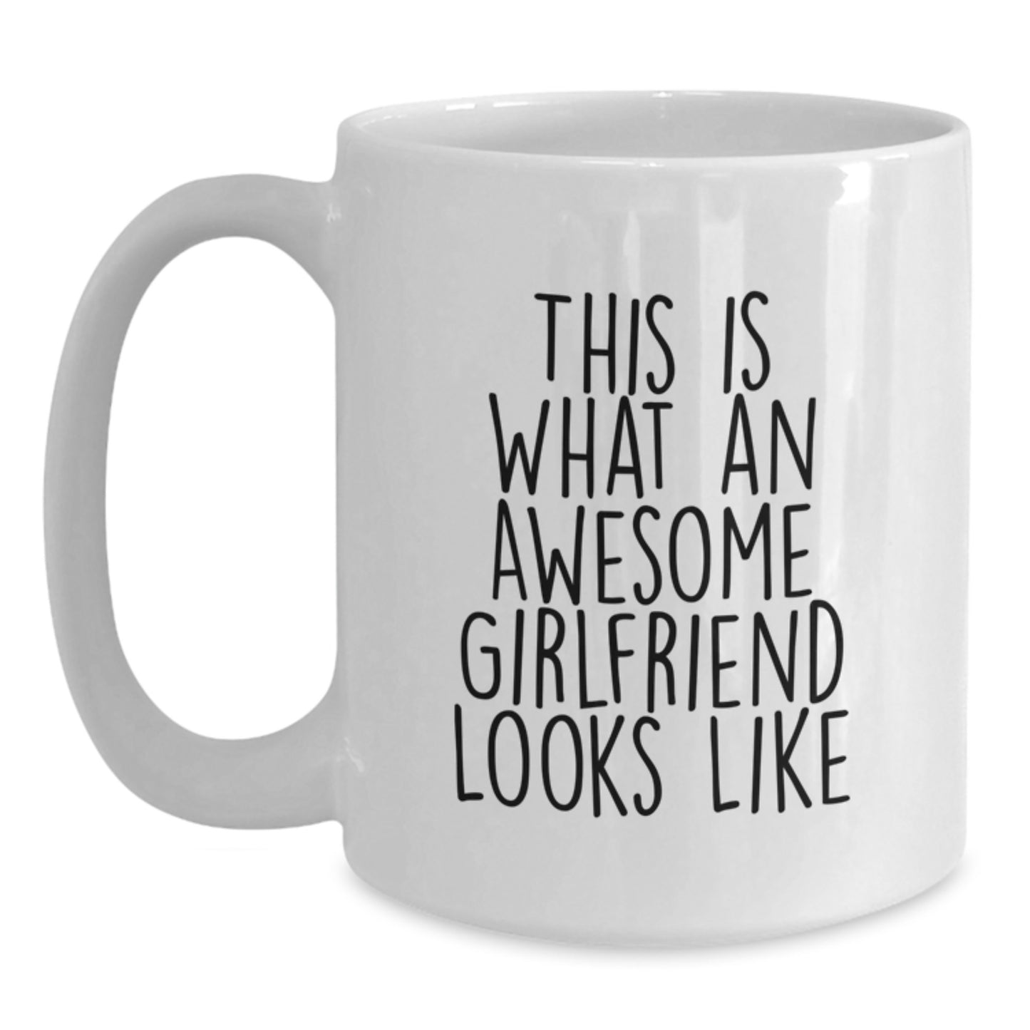 Funny Sweetheart Gifts from Men for Graduation, White Coffee Mug with Quote 'This Is What An Awesome Sweetheart Looks Like' - Main