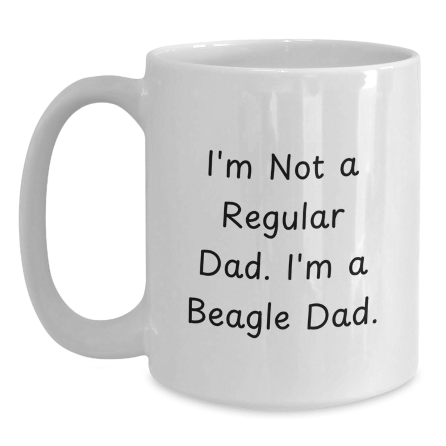 Funny Beagle Dad Gifts for Him from Family, Unique White Coffee Mug for Graduation - Main