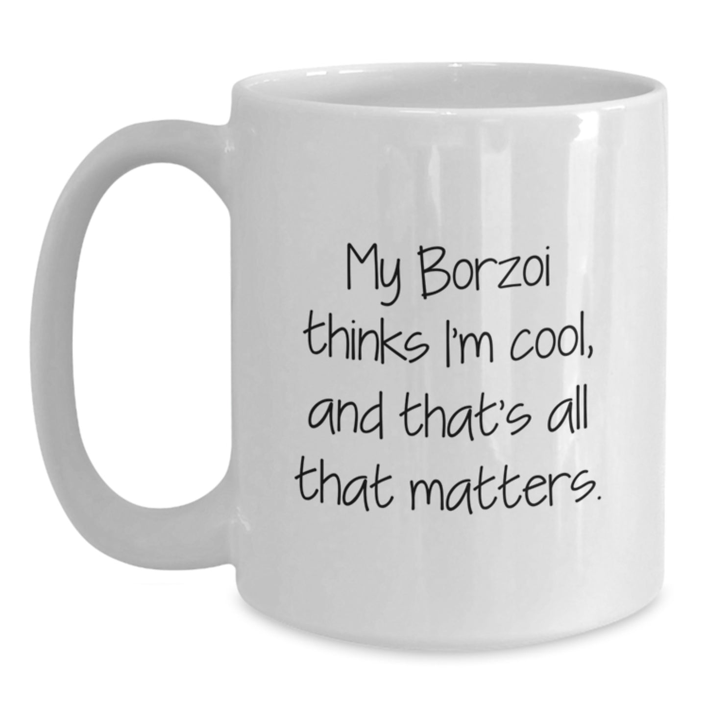 Borzoi Dog Lovers Funny White Coffee Mug Gifts from Friends and Family for Valentine's - Main