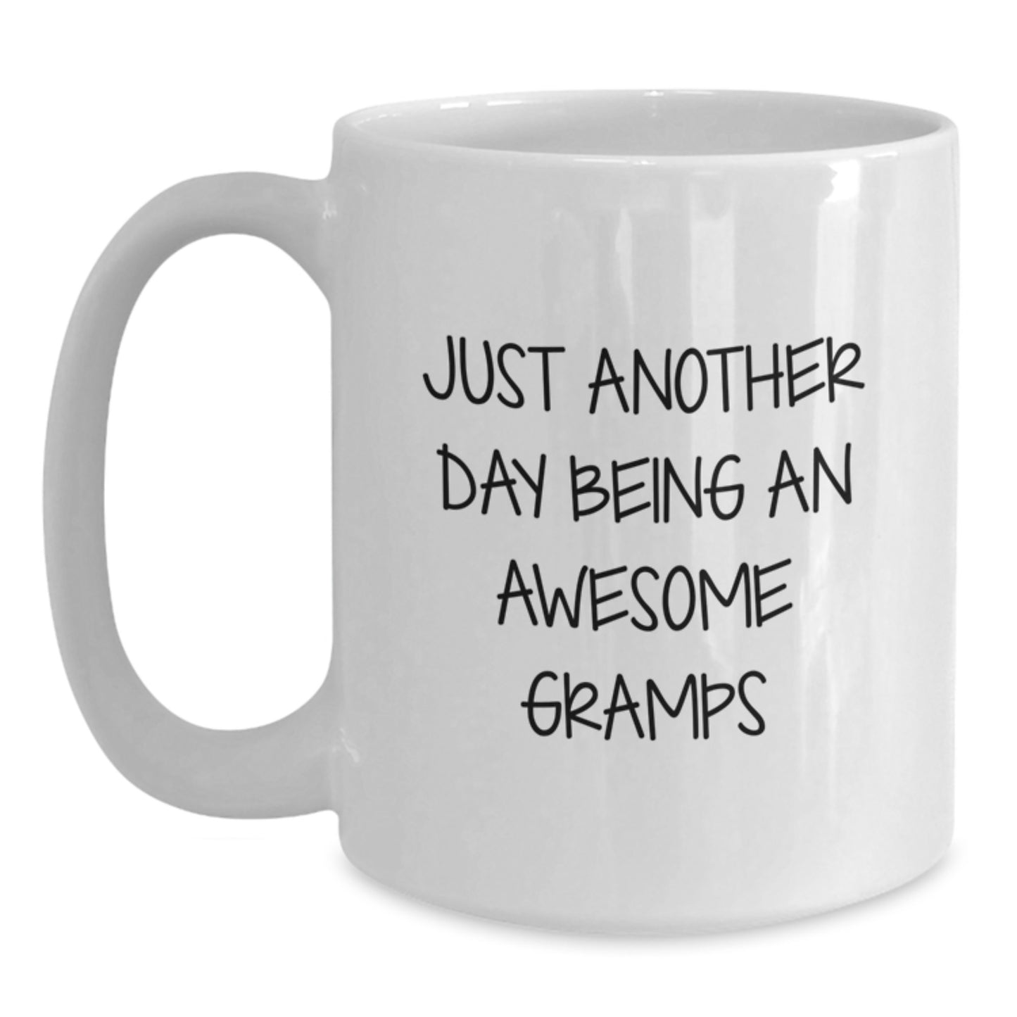 Funny Gramps Gifts, White Coffee Mug for Men, Graduation Gifts from Family, 'Just Another Day Being An Awesome Gramps' Quote - Main