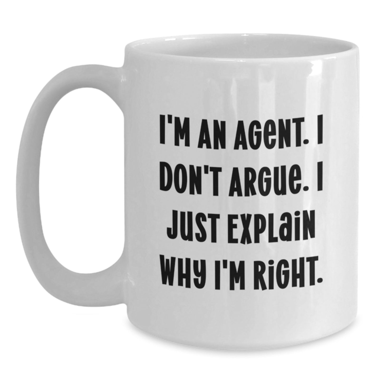 Funny Agent White Coffee Mug for Graduation Unique Gifts from Friends and Family - White Ceramic - Main
