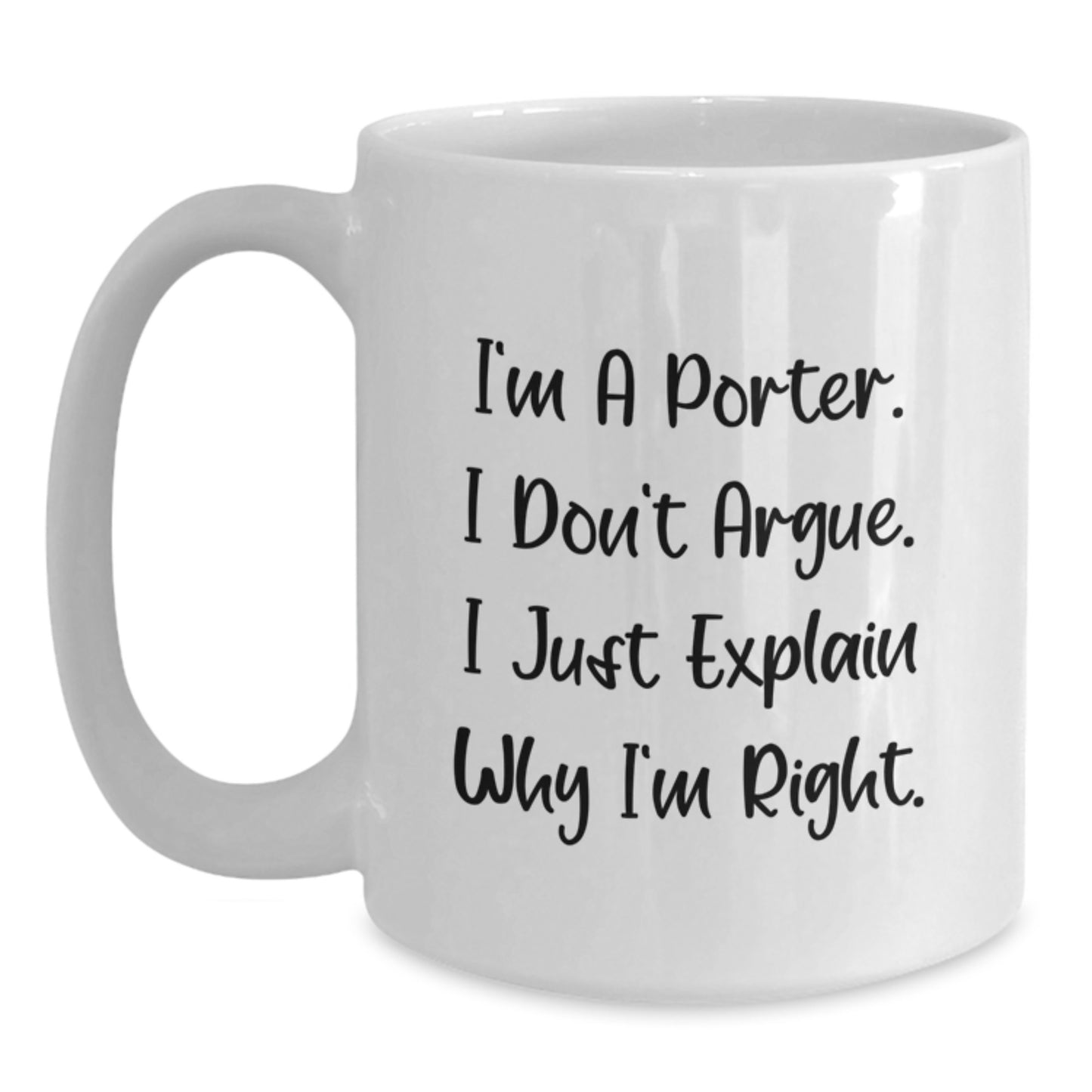 Funny Porter Gifts from Friends, Unique White Coffee Mug for Porter, Great Graduation Unique Gifts - Main