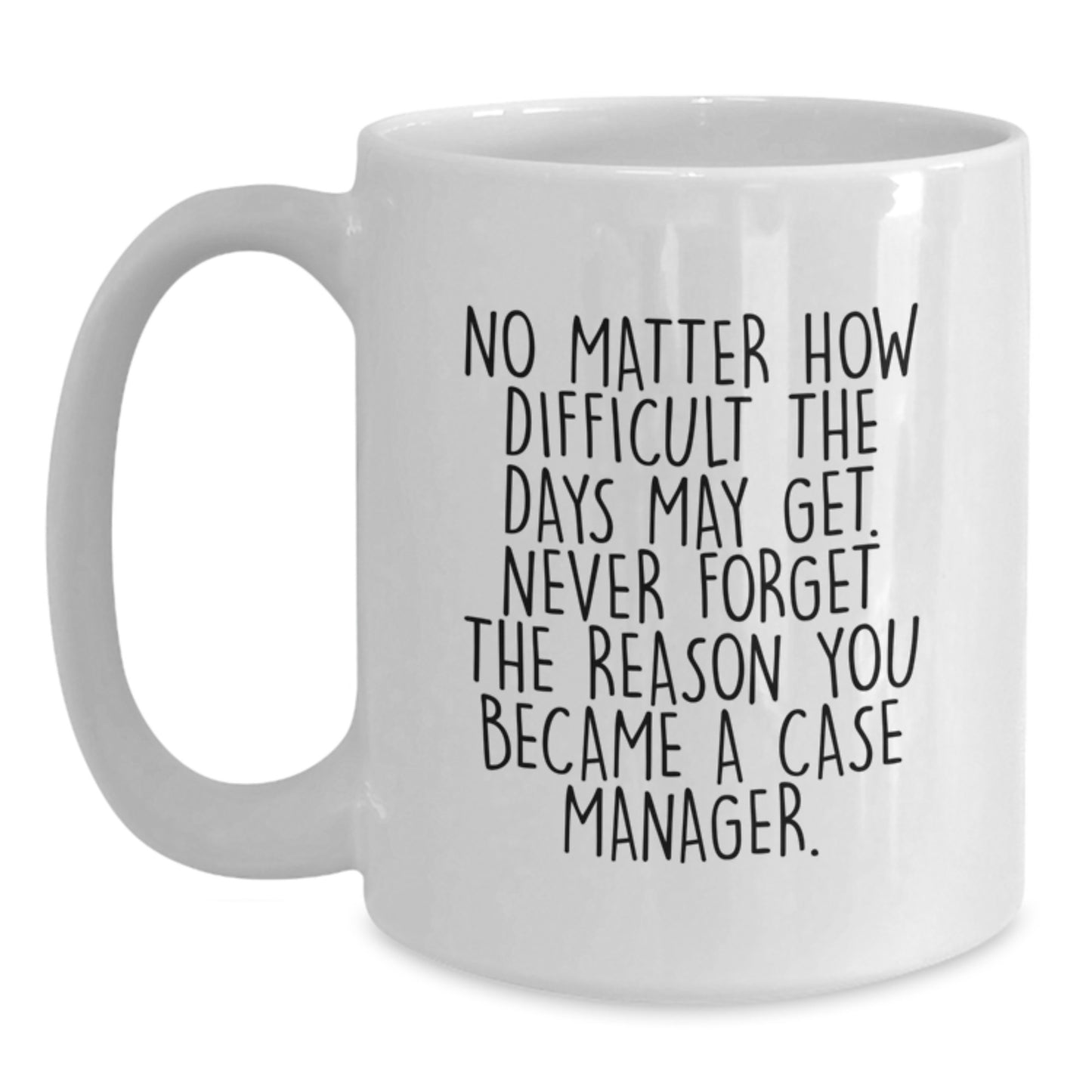 Funny Inspirational Gifts from Friends and Family to Case Manager Graduation Unique White Coffee Mugs - Main