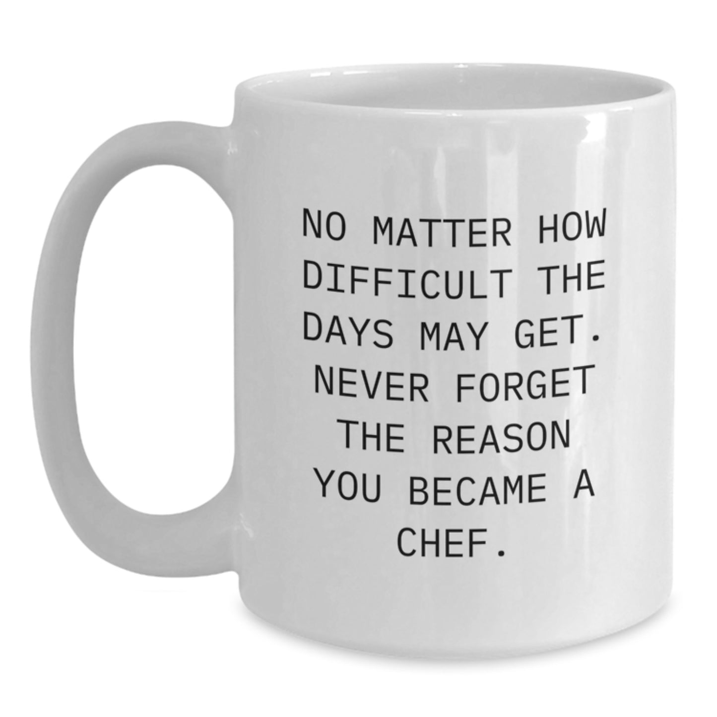 Graduation Unique Gifts for Chef Men, Funny Chef Quote White Coffee Mug, Gifts from Friends, Family, Women, Coworkers - Main