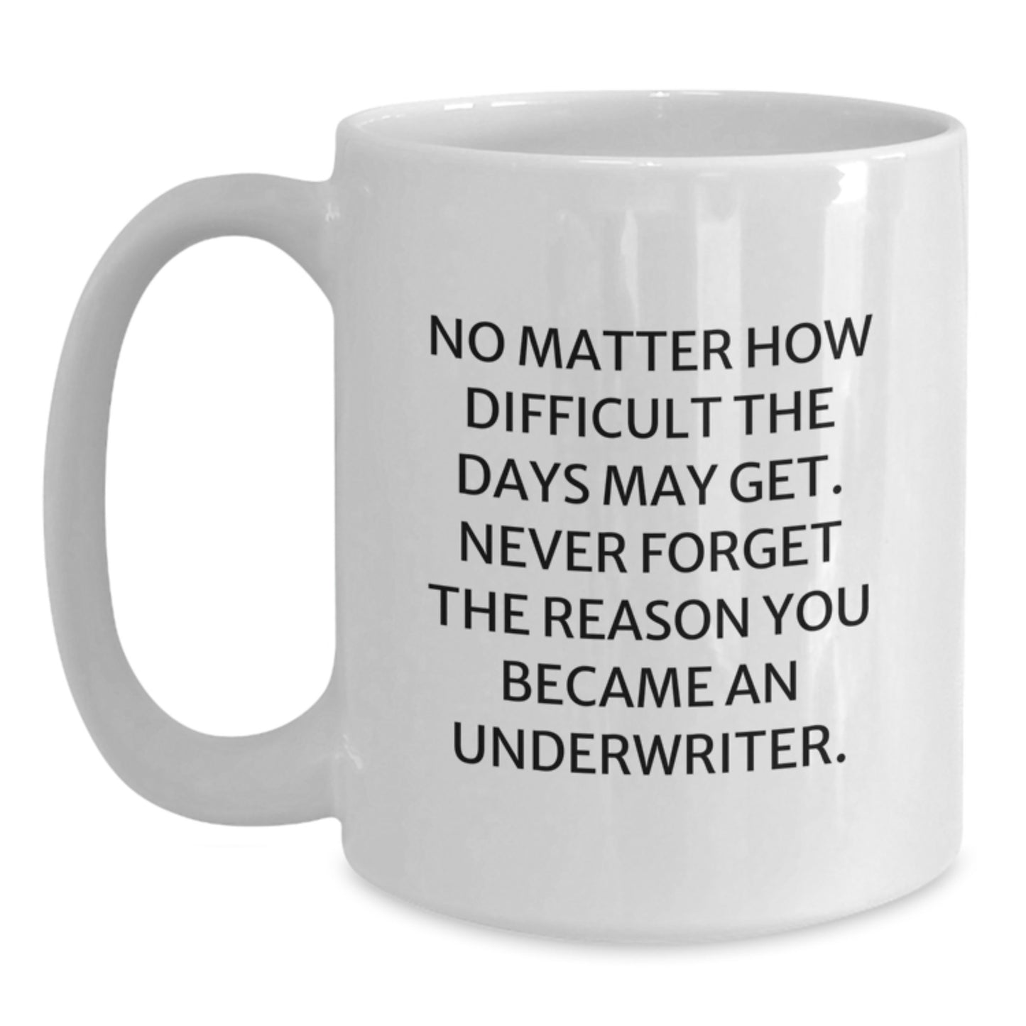 Inspiring Underwriter Graduation Gifts from Friends - White Coffee Mug - Never Forget Why You Became An Underwriter - Main
