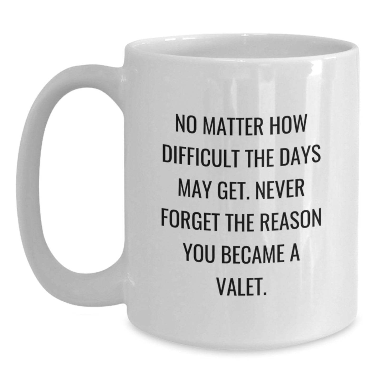 Valet Inspired White Coffee Mug Gifts for Men from Friends, Perfect for Every Moment, Never Forget Reason Became Valet - Main