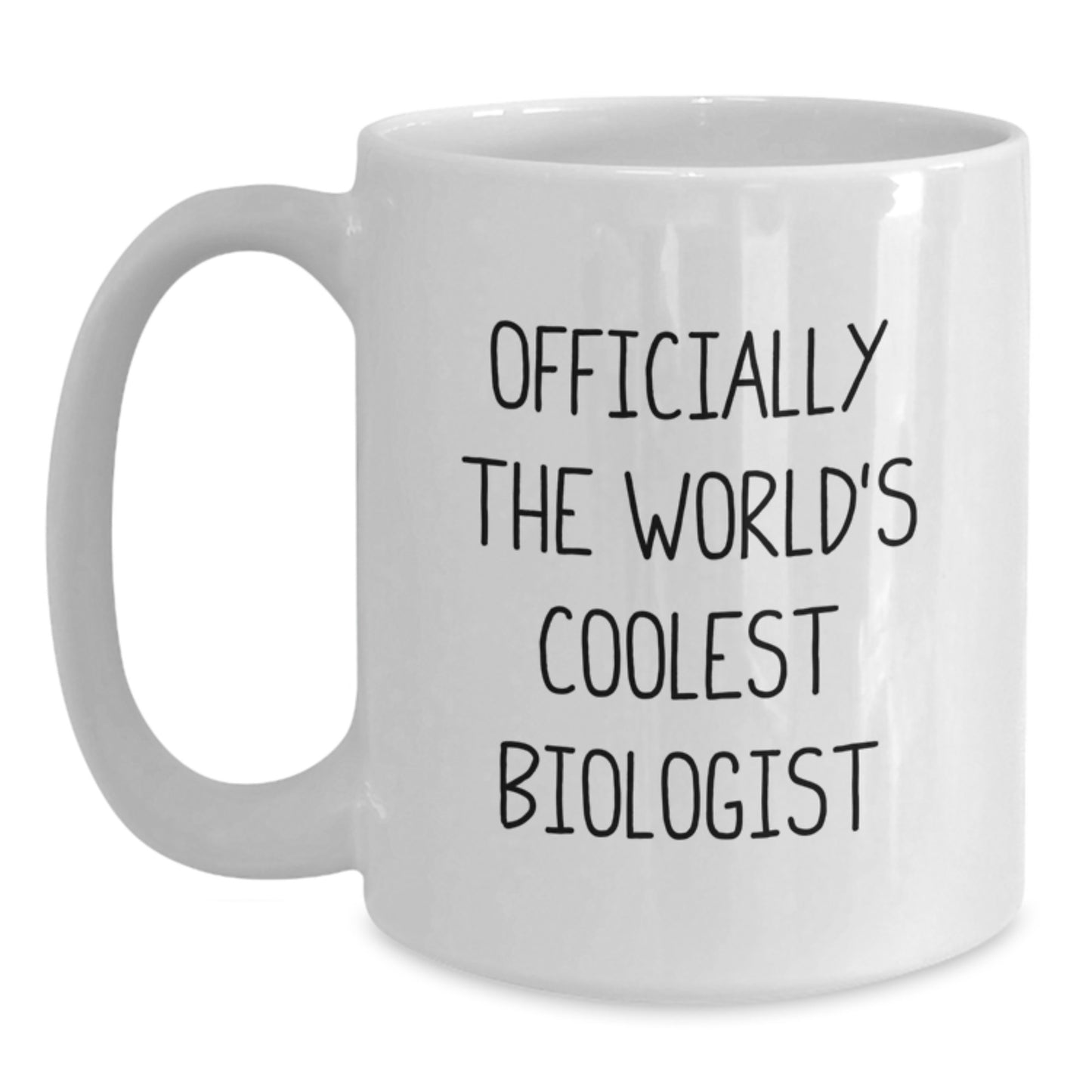 Funny Biologist Gifts for Him - White Coffee Mug - Officially The World's Coolest Biologist Valentine's Unique Presents from Friends - Main
