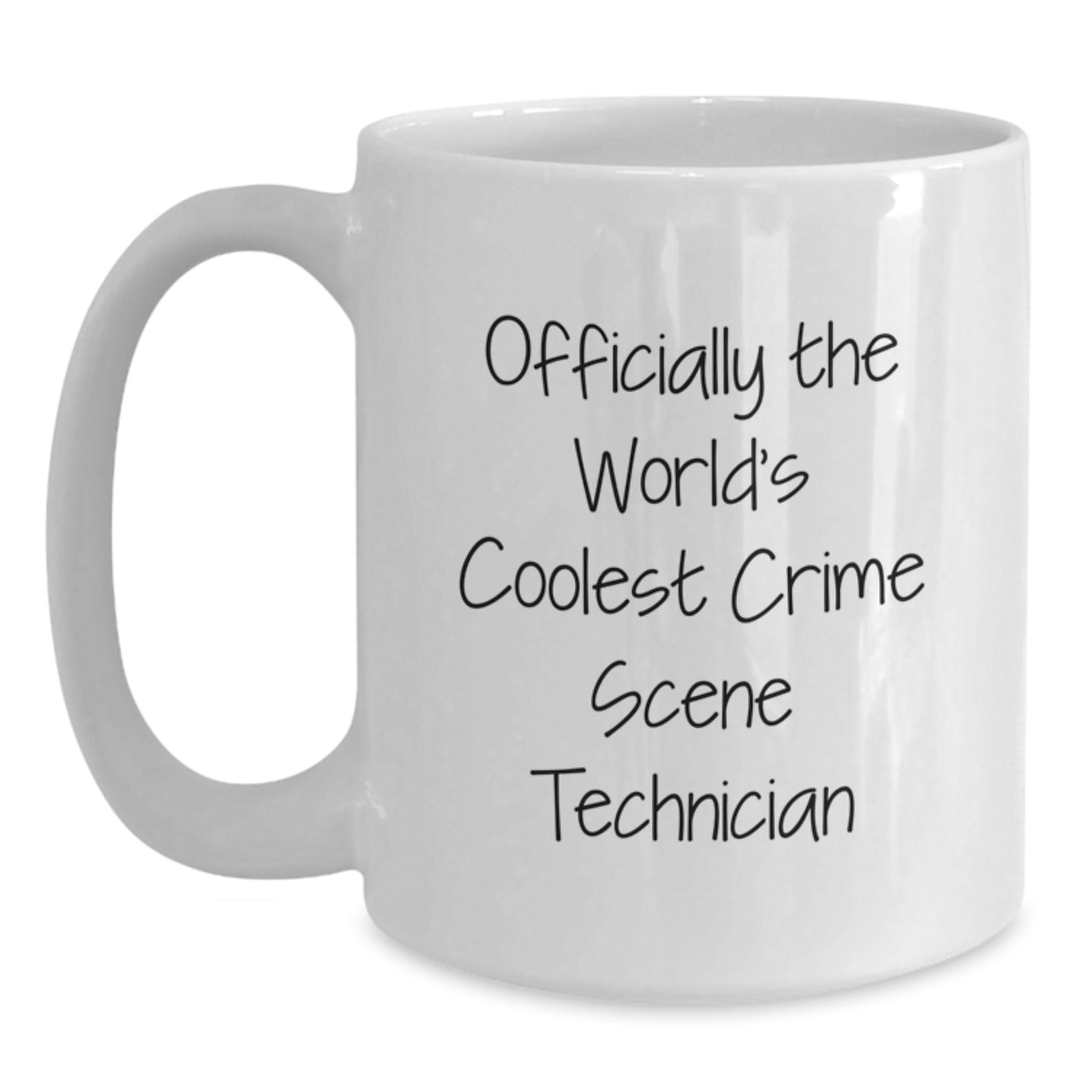 Funny Crime Scene Technician Gifts for Him - Gifts from Friends or Family - White Coffee Mug - Officially The World's Coolest Crime Scene Technician - Main