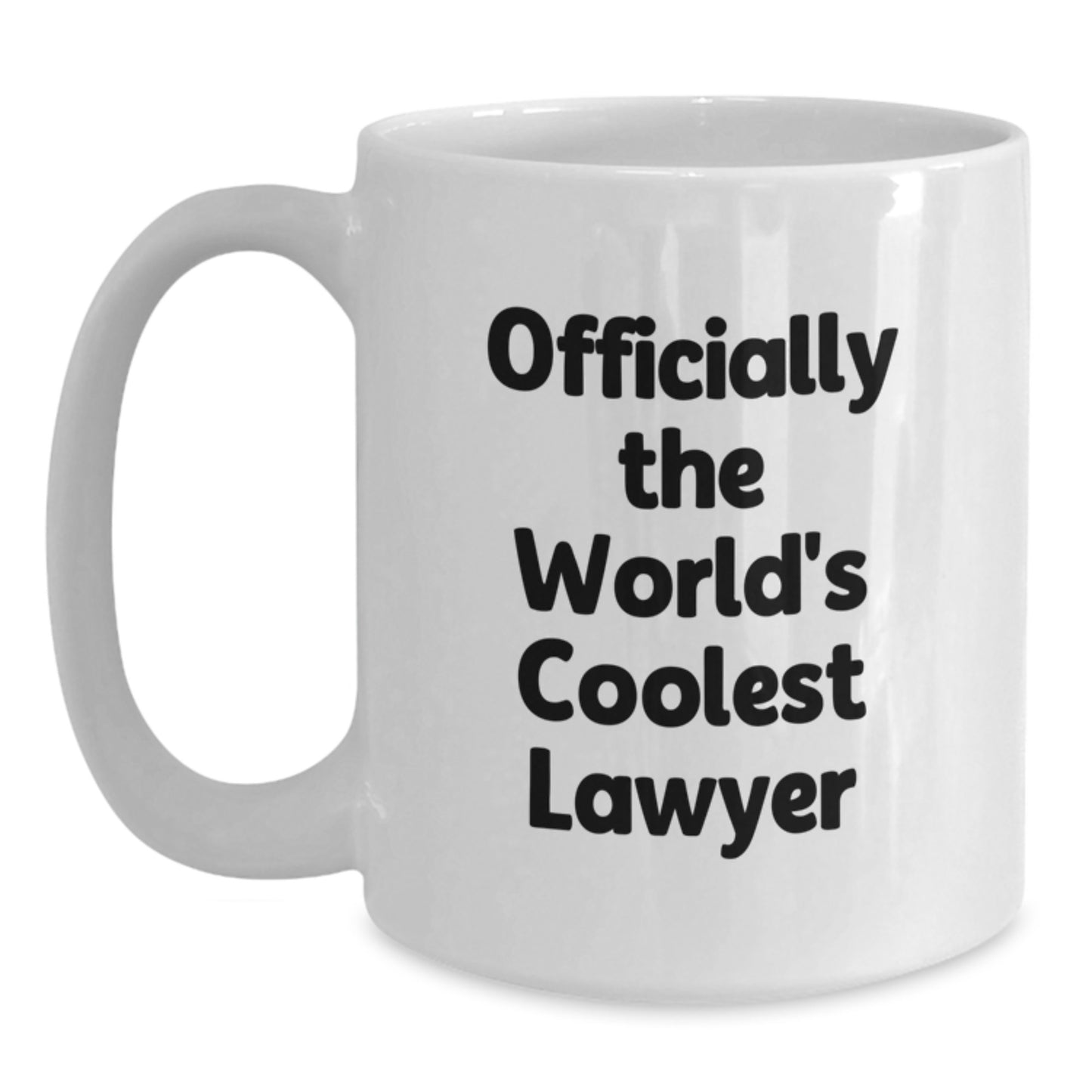 Funny Lawyer Gifts from Friends for Men Graduation Unique Mugs - Officially The World's Coolest Lawyer White Coffee Mug - Main