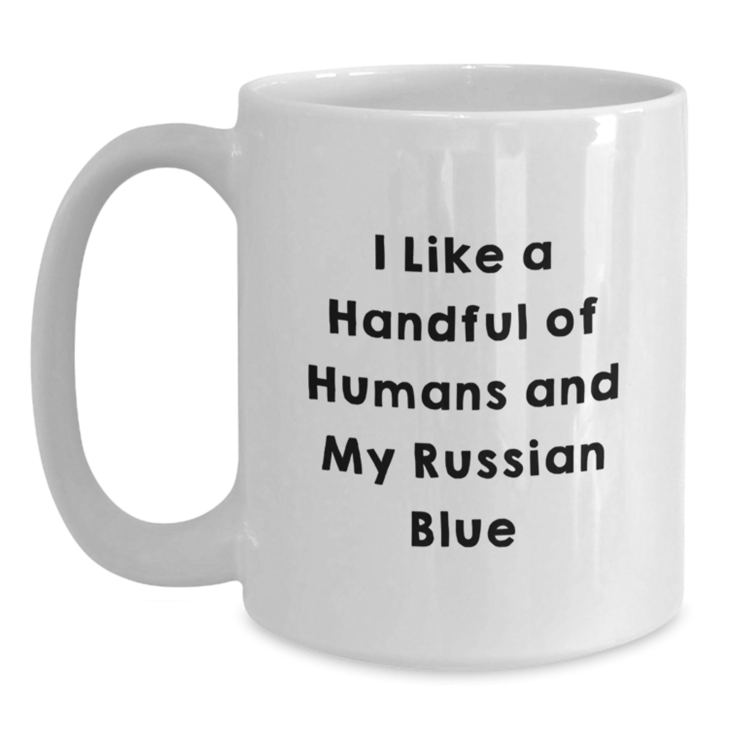 Funny Russian Blue Cat Gifts from Men for Russian Blue Cat Lovers on Valentine's White Coffee Mug - Main