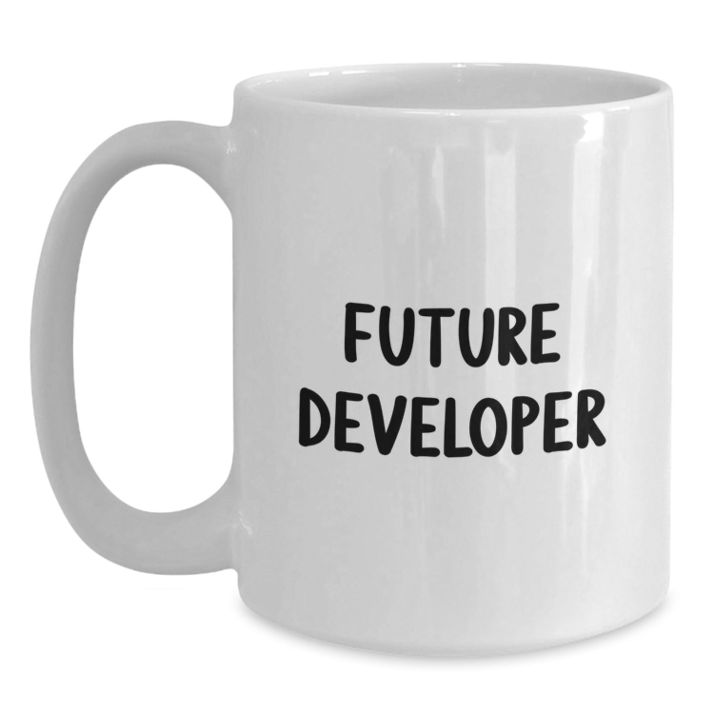 Funny Developer Quote Gifts from Friends for Men - Future Developer White Coffee Mug, Perfect Christmas Unique Gifts - Main