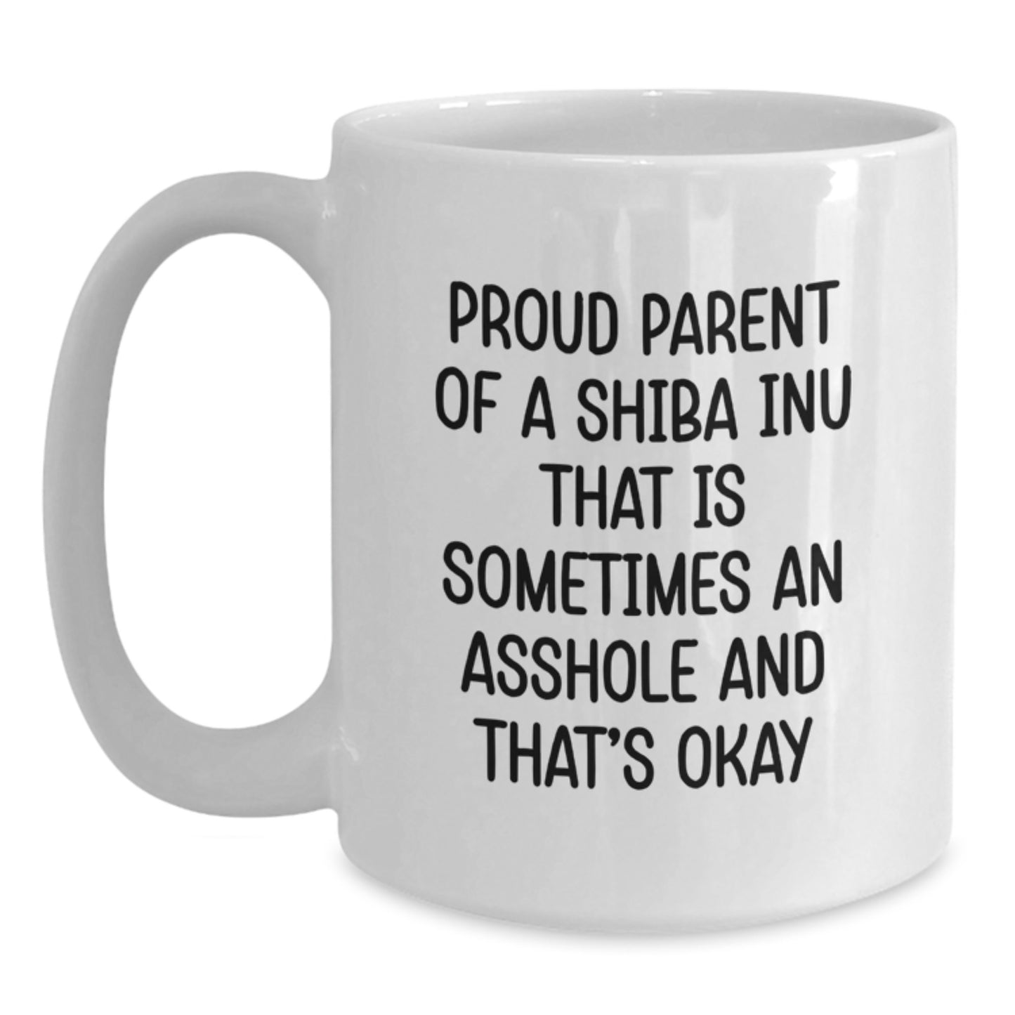 Funny Shiba Inu Dog Mom Gifts from Women to Men or Friends on Mother's Day - White Ceramic Coffee Mug - Main