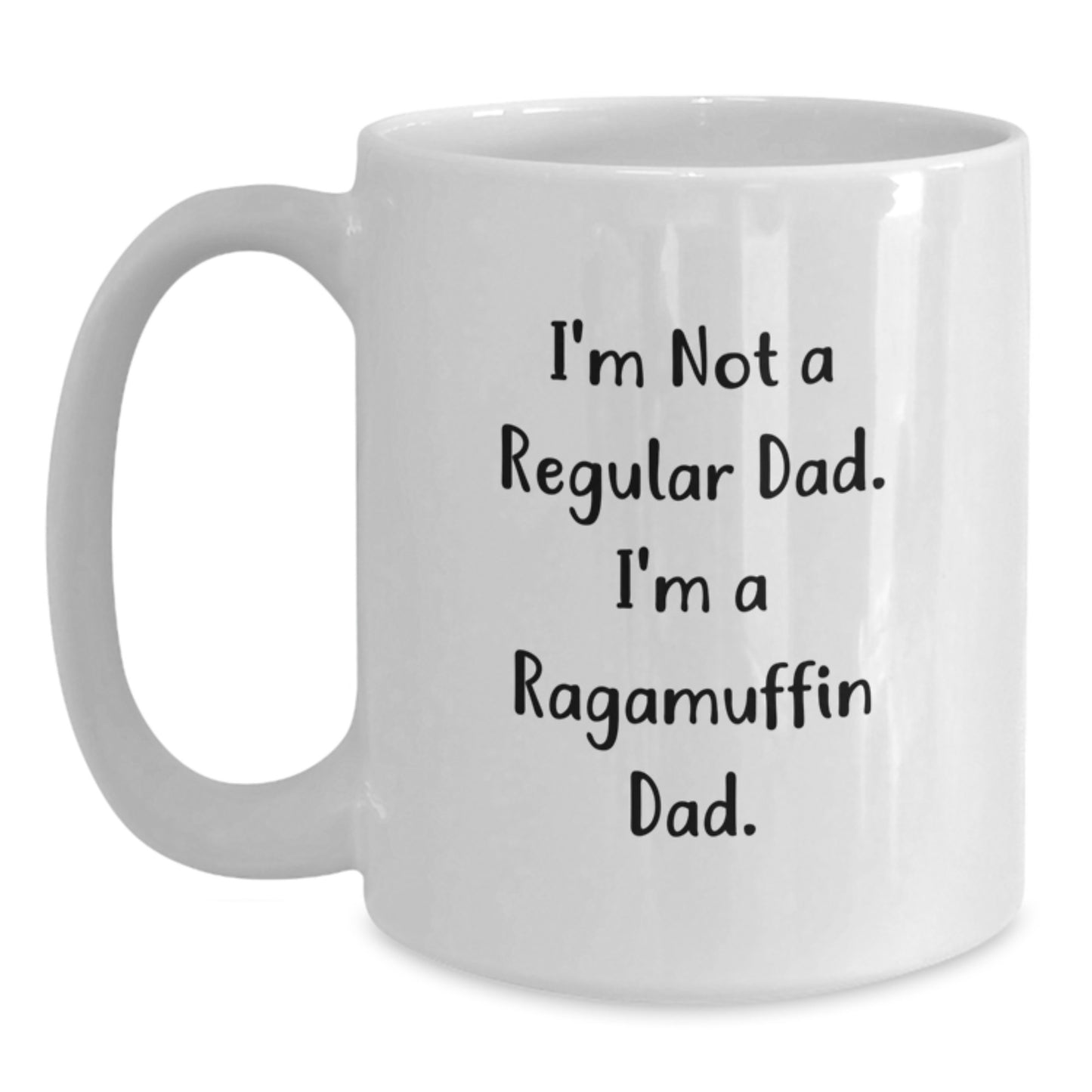 Funny Ragamuffin Cat White Coffee Mug Gifts from Dad to His Feline Family Christmas Unique Mugs - Main