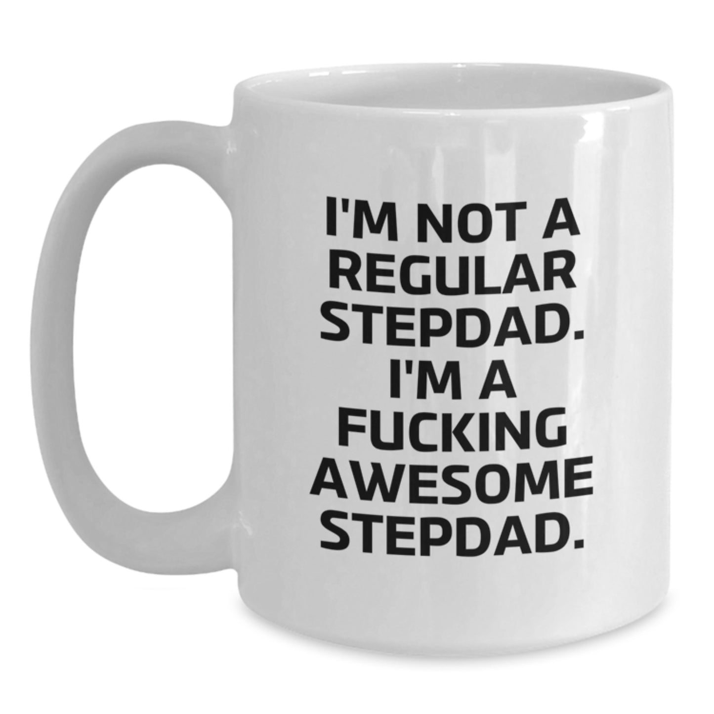 Funny White Coffee Mugs Gifts from Kids to Their Awesome Stepdads, Christmas Unique Ideas - Main