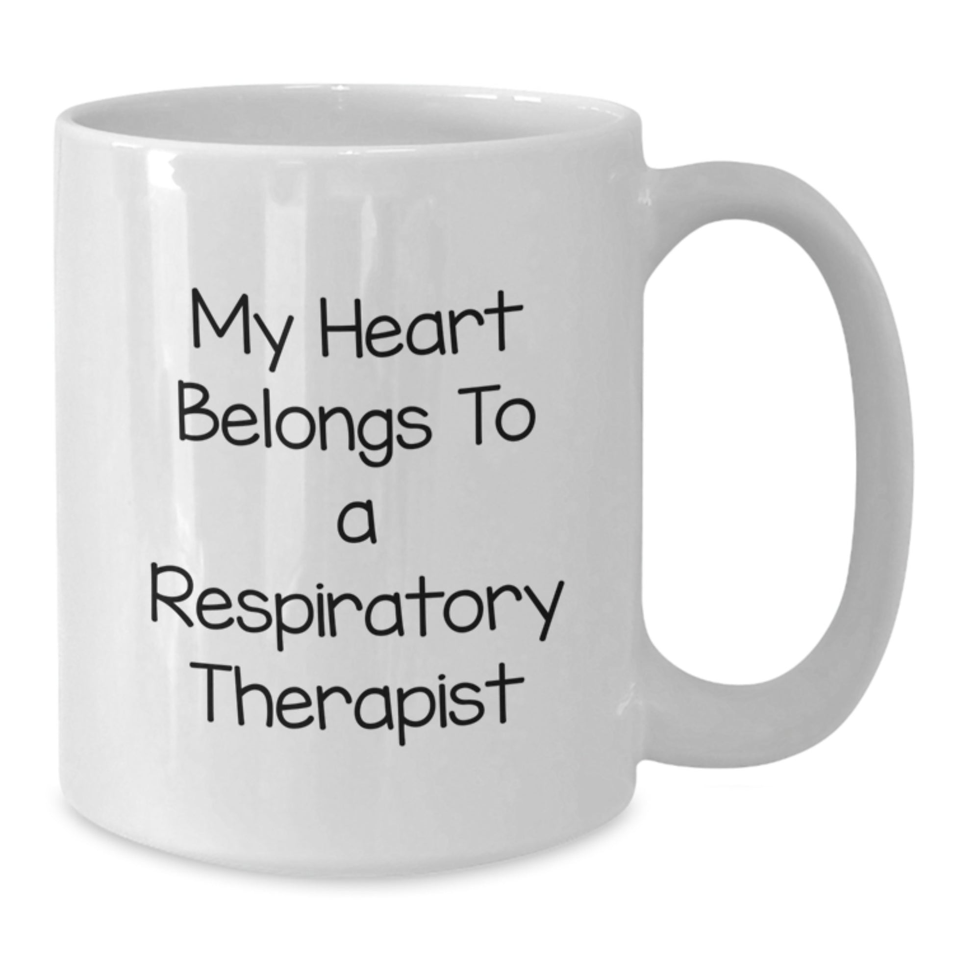 Funny Heart Belongs To A Respiratory Therapist Gifts for Christmas - White Coffee Mug - Additional