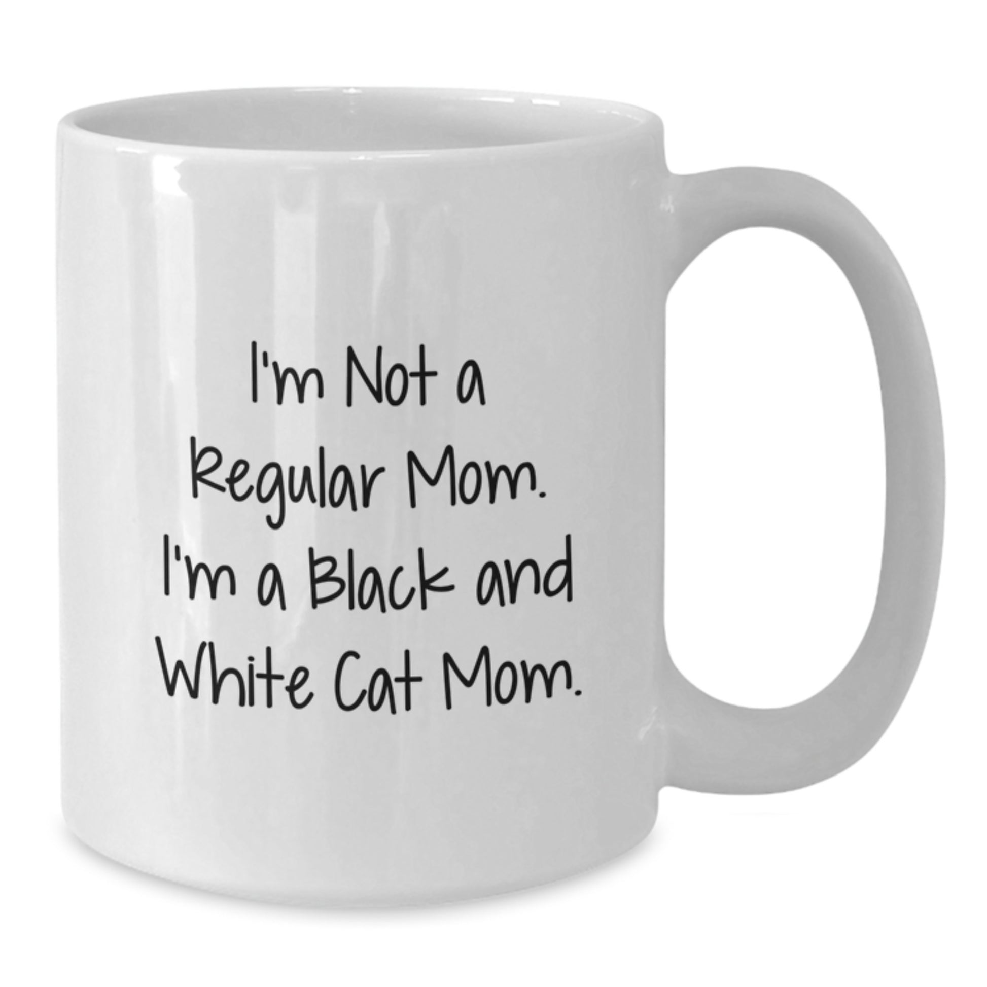 Funny Black and White Cat Quotes White Coffee Mug Gifts for Black and White Cat Mom from Friends, Unique Graduation Gifts for Her - Additional