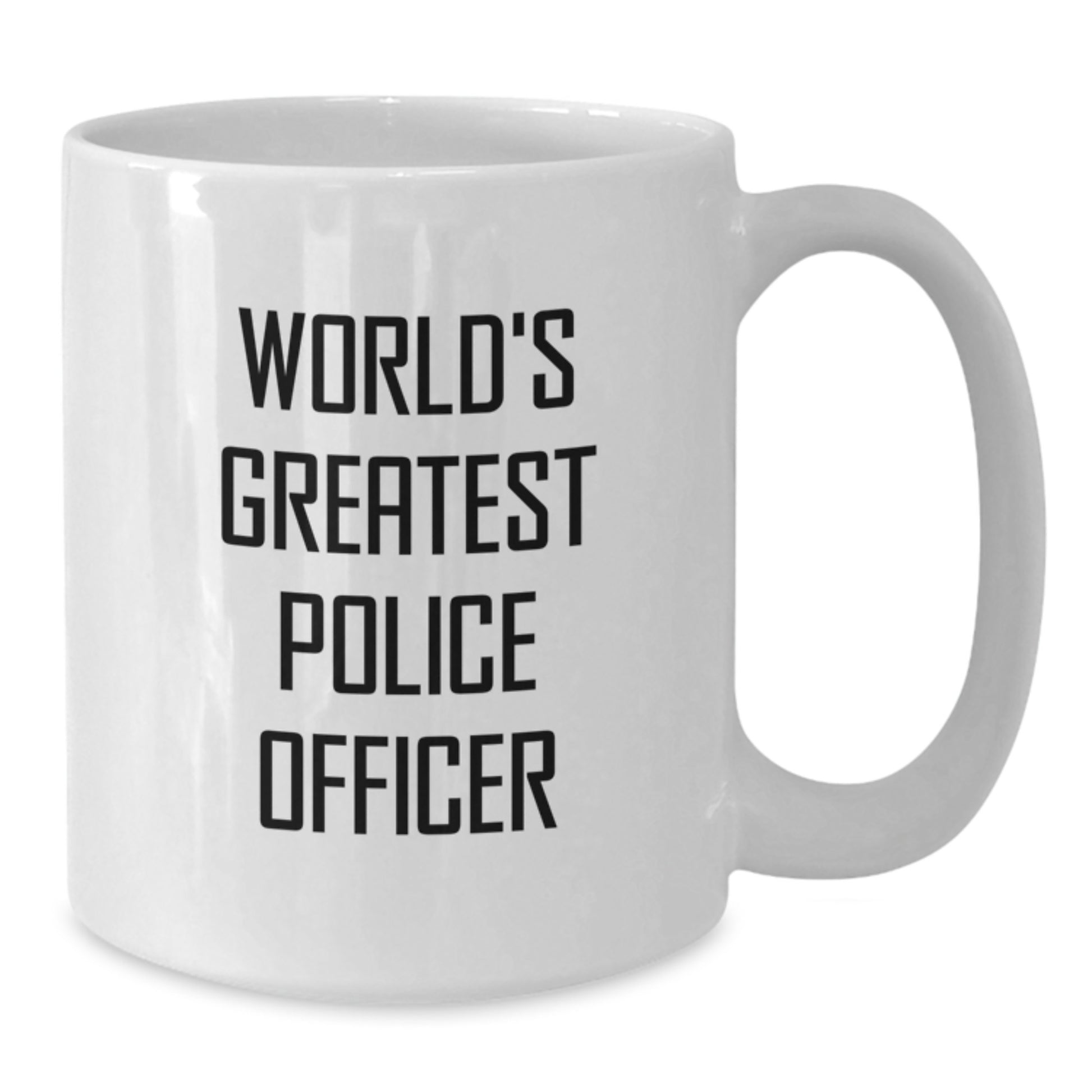 Funny World's Greatest Police Officer Gifts for Men - White Coffee Mug from Dad - Additional