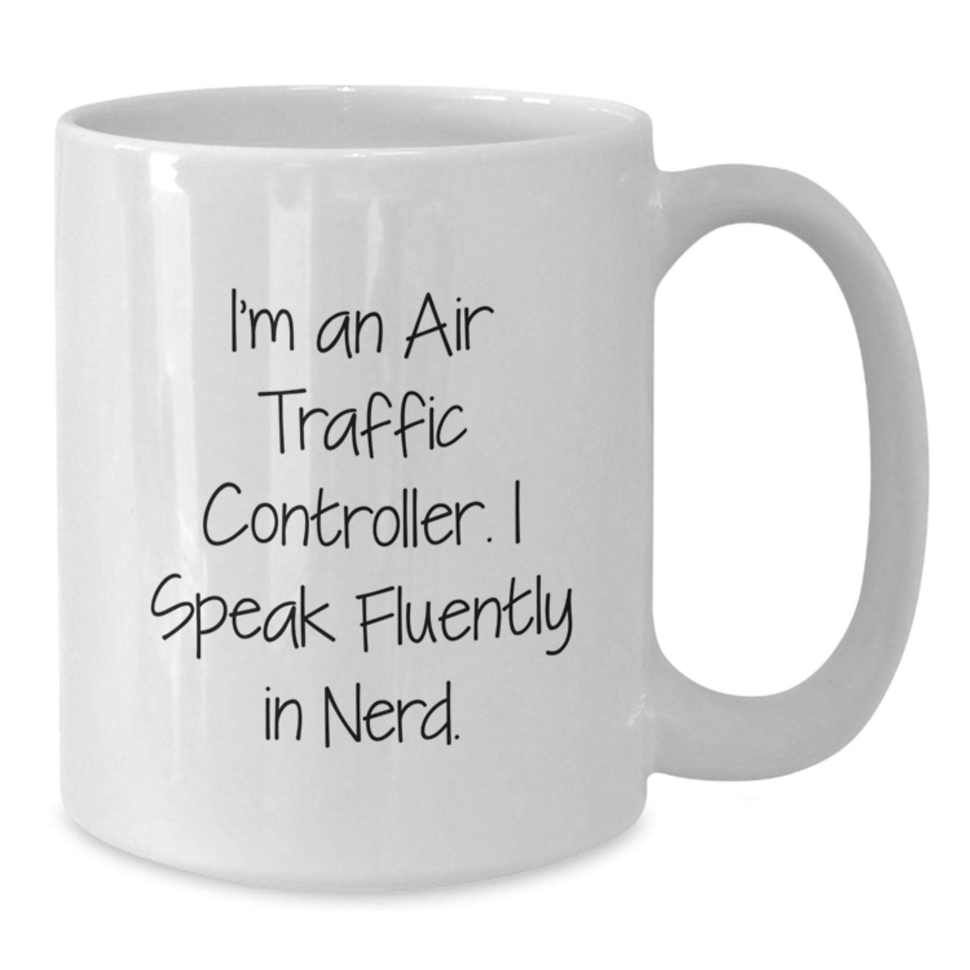 Funny Air Traffic Controller Gifts for Men, 'I Speak Fluently In genius' White Coffee Mug, Unique Christmas Memorable Presents from Friends - Additional