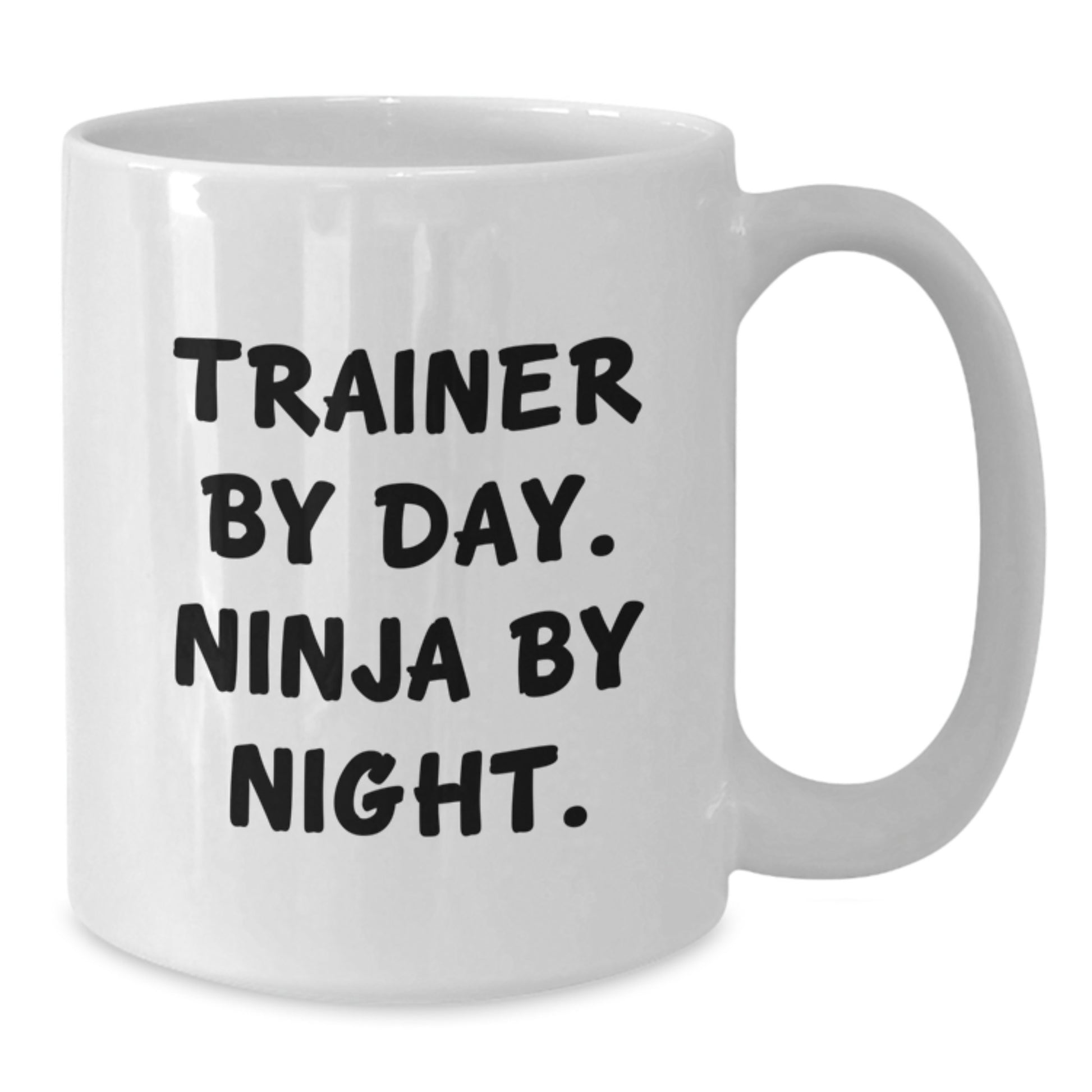 Trainer Gifts, Trainer By Day. Ninja By Night., Funny White Coffee Mug, Birthday Unique Gifts from Friends to Trainers, Unique Birthday Unique Gift for Trainers - Additional