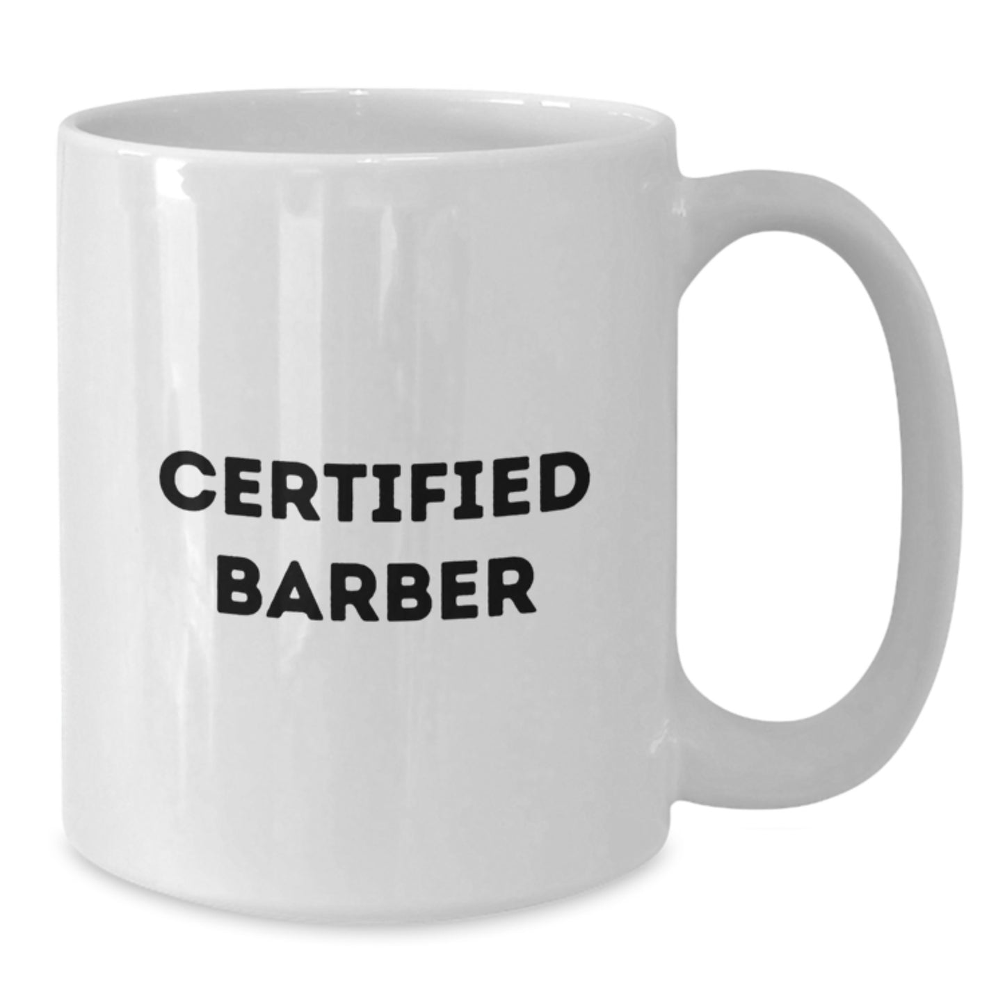 Funny Certified Barber Gifts from Men for Valentine's Unique White Coffee Mug - Additional
