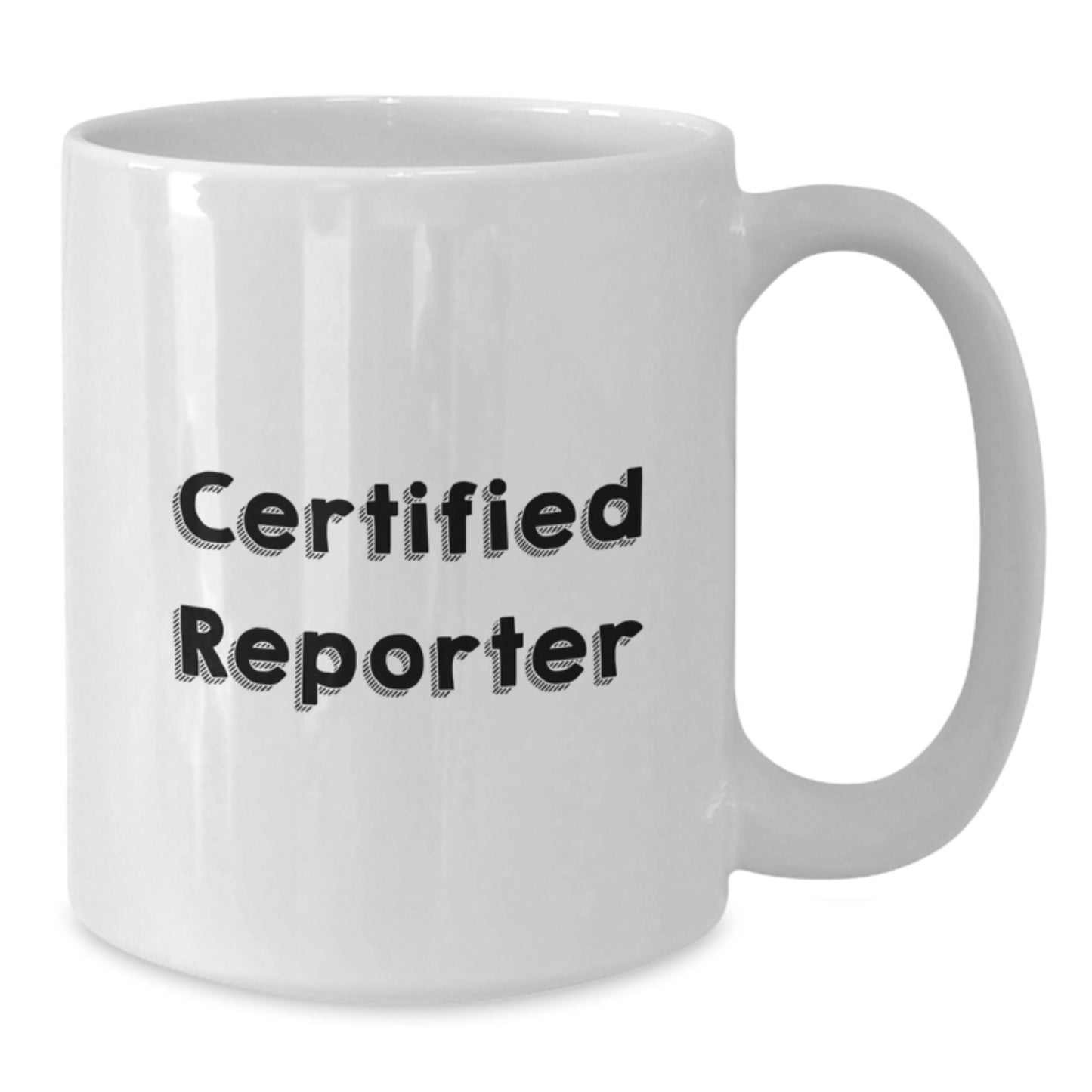Funny Reporter Gifts for Men from Friends - White Coffee Mug - 'Certified Reporter' Quote for Graduation - Additional