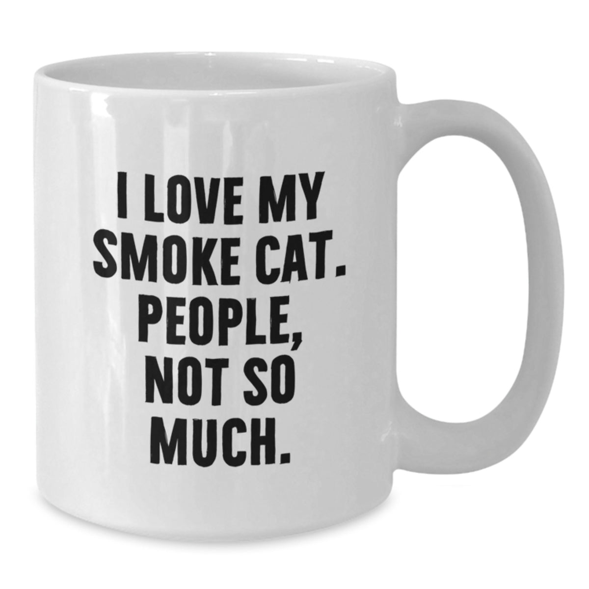 Funny Smoke Cat Gifts from Friends, White Coffee Mug for Birthday, Smoke Cat Lovers, Unique - Additional