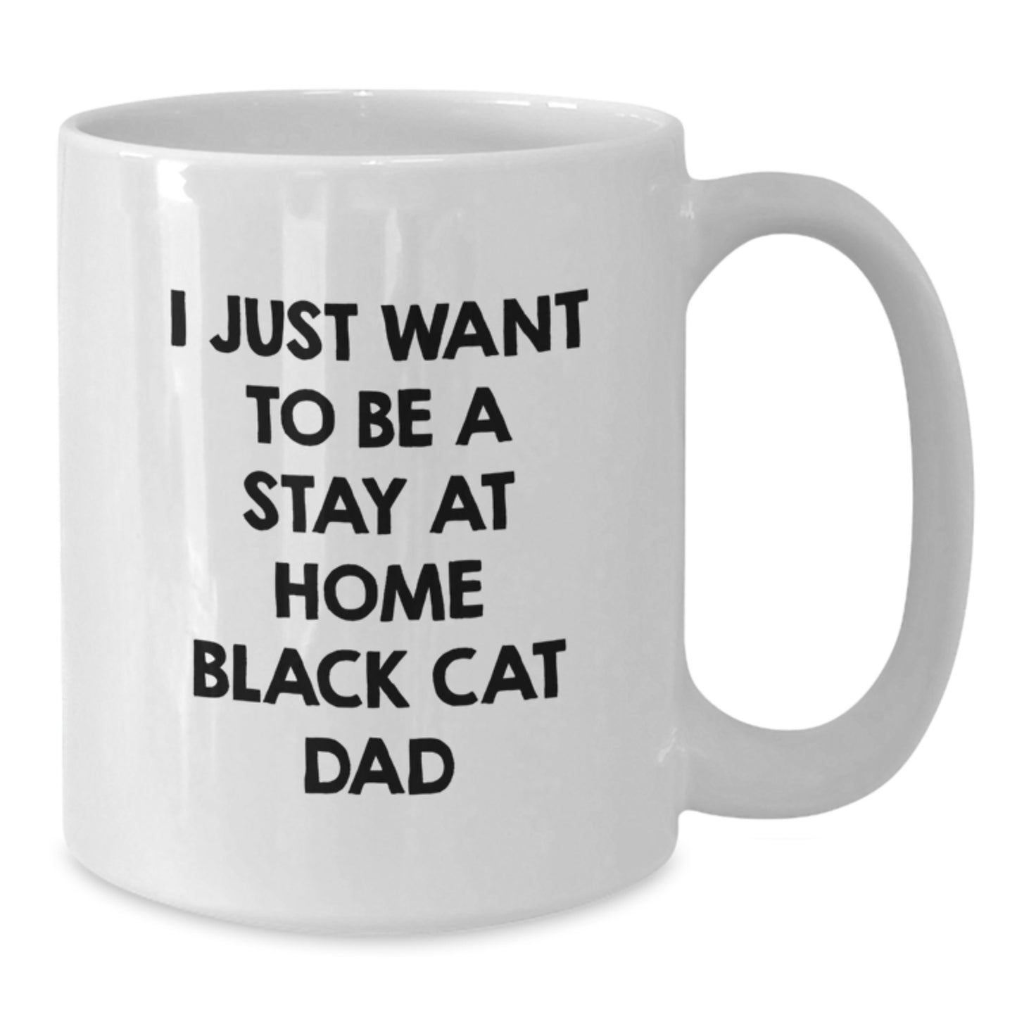 Funny Black Cat Dad White Coffee Mug Gift from Family for Black Cat Lover's Birthday Unique - Additional