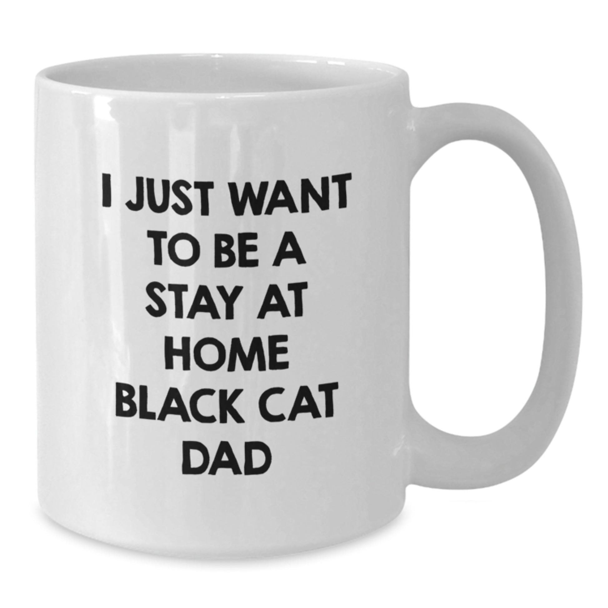 Funny Black Cat Dad White Coffee Mug Gift from Family for Black Cat Lover's Birthday Unique - Additional