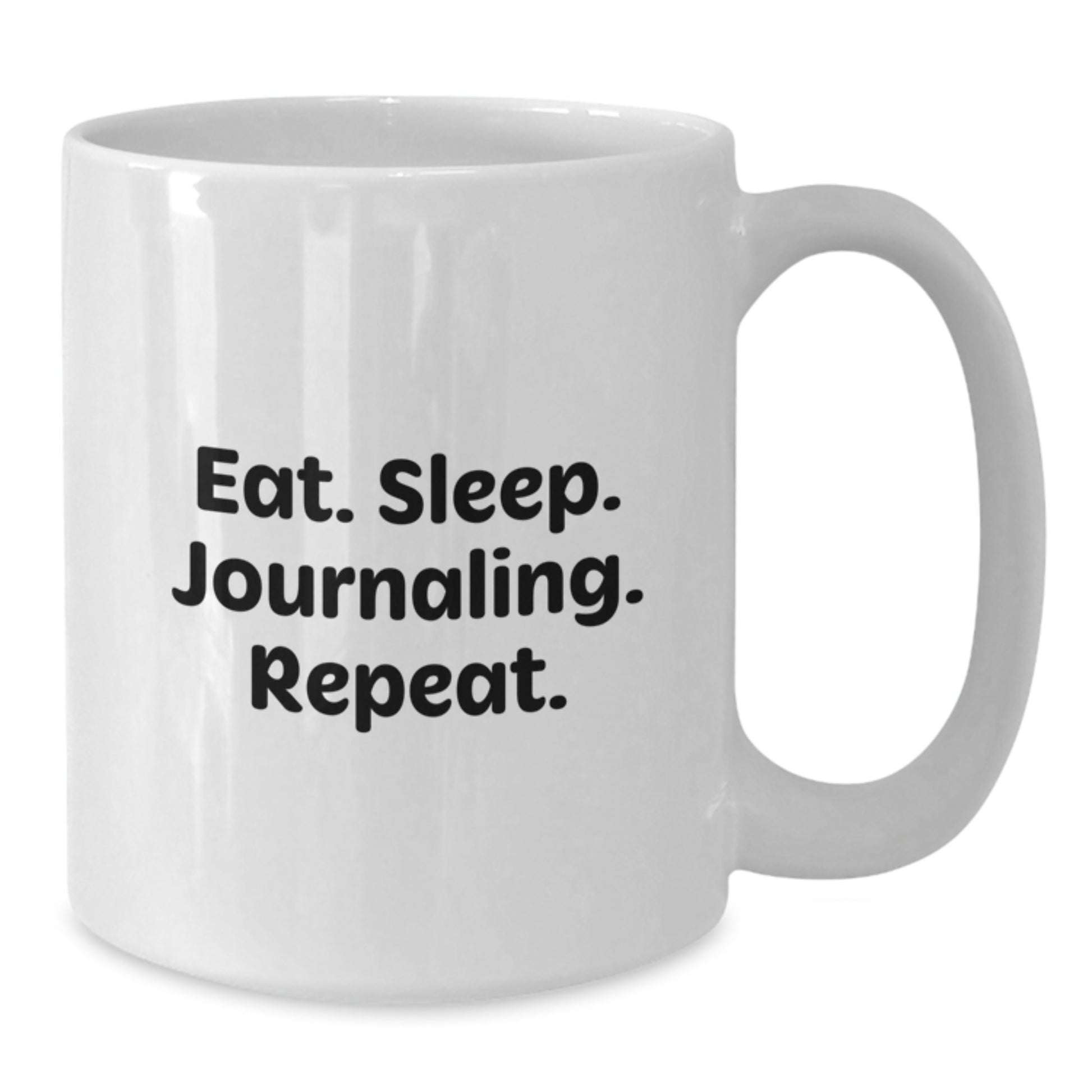 Funny Journaling White Coffee Mug Gifts from Friends for Journaling Lovers Birthday Morning Routine - Additional