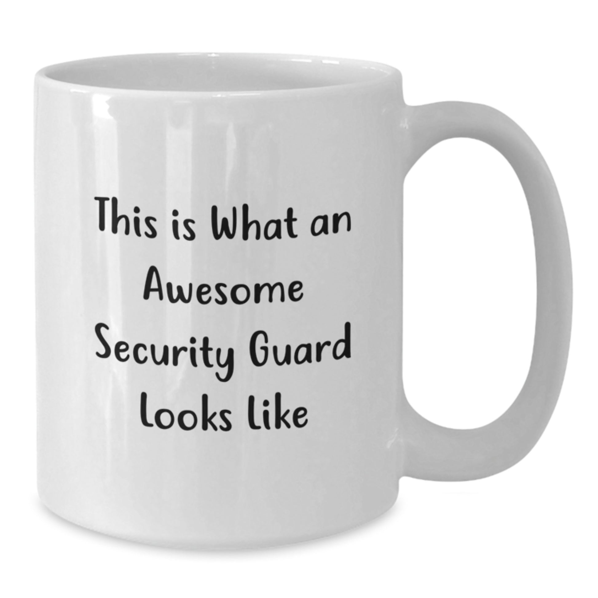 Funny Security Guard Gifts from Friends - 'This Is What An Awesome Security Guard Looks Like' White Coffee Mug for Birthday - Additional