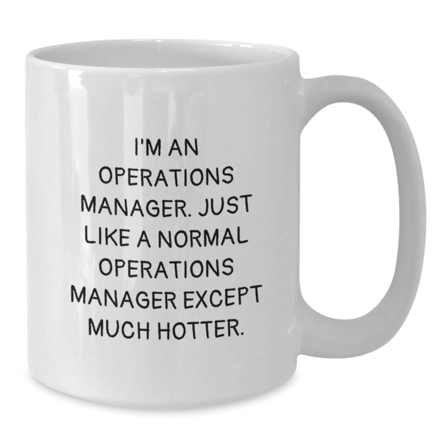 Funny Operations Manager White Coffee Mug, Father's Day Unique Gifts from Friends to Operations Manager Husband, 'I'm An Operations Manager Except Much Hotter' Quote - Additional