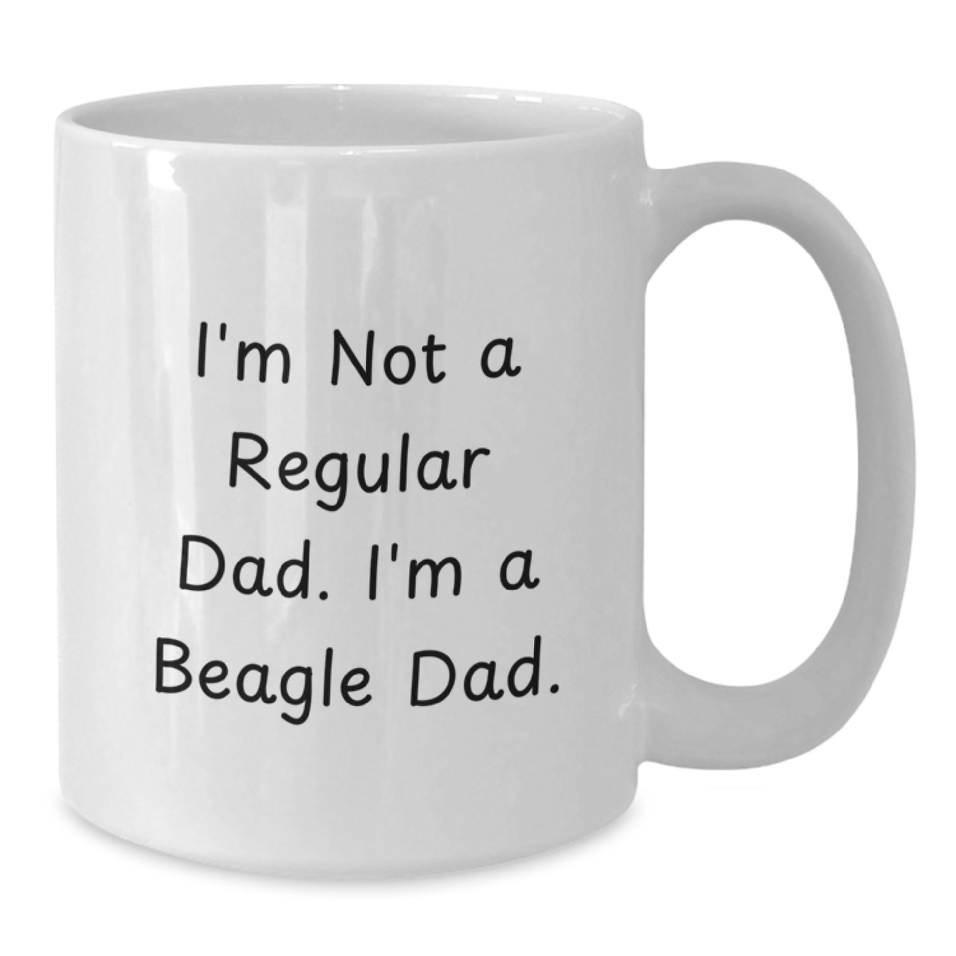 Funny Beagle Dad Gifts for Him from Family, Unique White Coffee Mug for Graduation - Additional