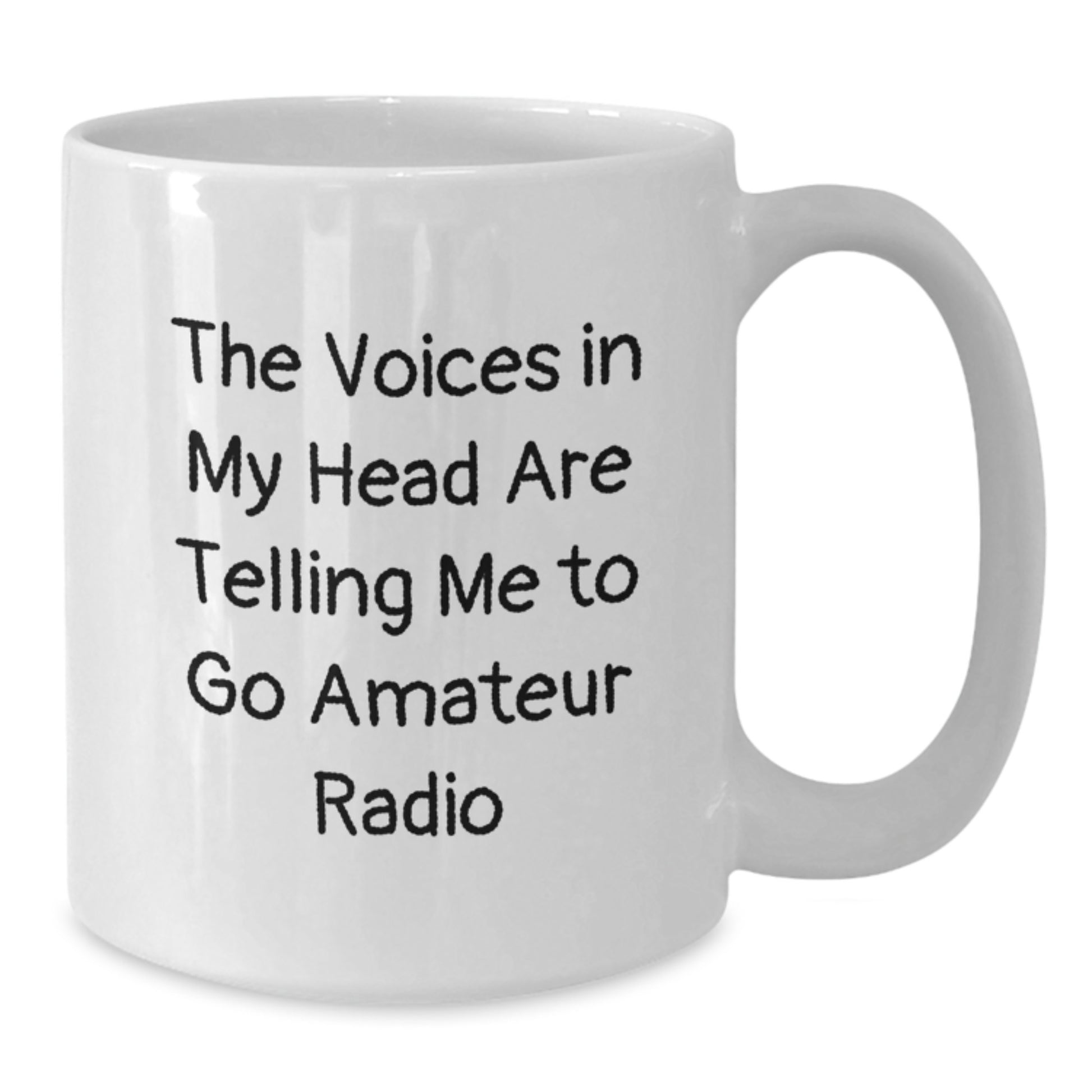 Funny Amateur Radio Enthusiast Gifts, The Voices In My Head Are Telling Me To Go, White Coffee Mug for Christmas Unique Gifts from Men to Women - Additional