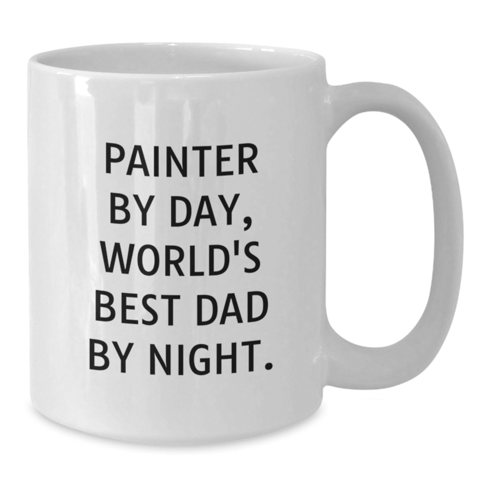 Painter's Brush with Creativity, Funny Giftable White Coffee Mug for Dad, Gifts from Men to Painter, Gifts for Birthday - Additional