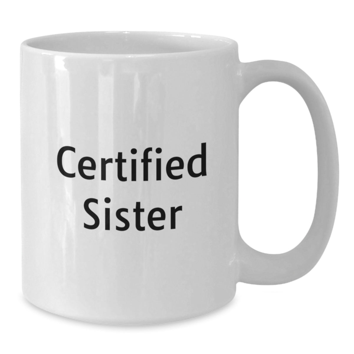 Funny Sister Gifts, Christmas Unique Mug, White Coffee Mug with 'Sister is my favorite person to spend Christmas with' Quote, Gifts from Family, Sisters - Additional