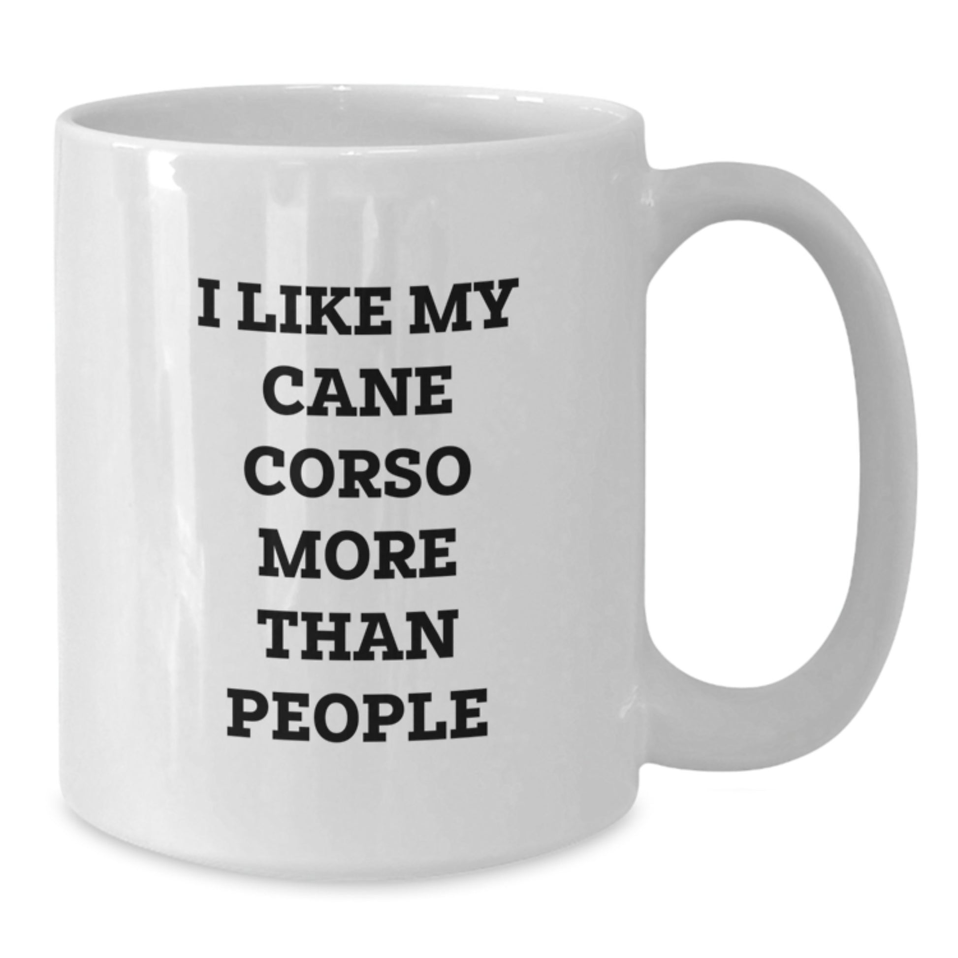 Funny Cane Corso Dog Gifts for Men - I Like My Cane Corso More Than People White Coffee Mugs, Birthday Unique Gifts from Friends - Additional