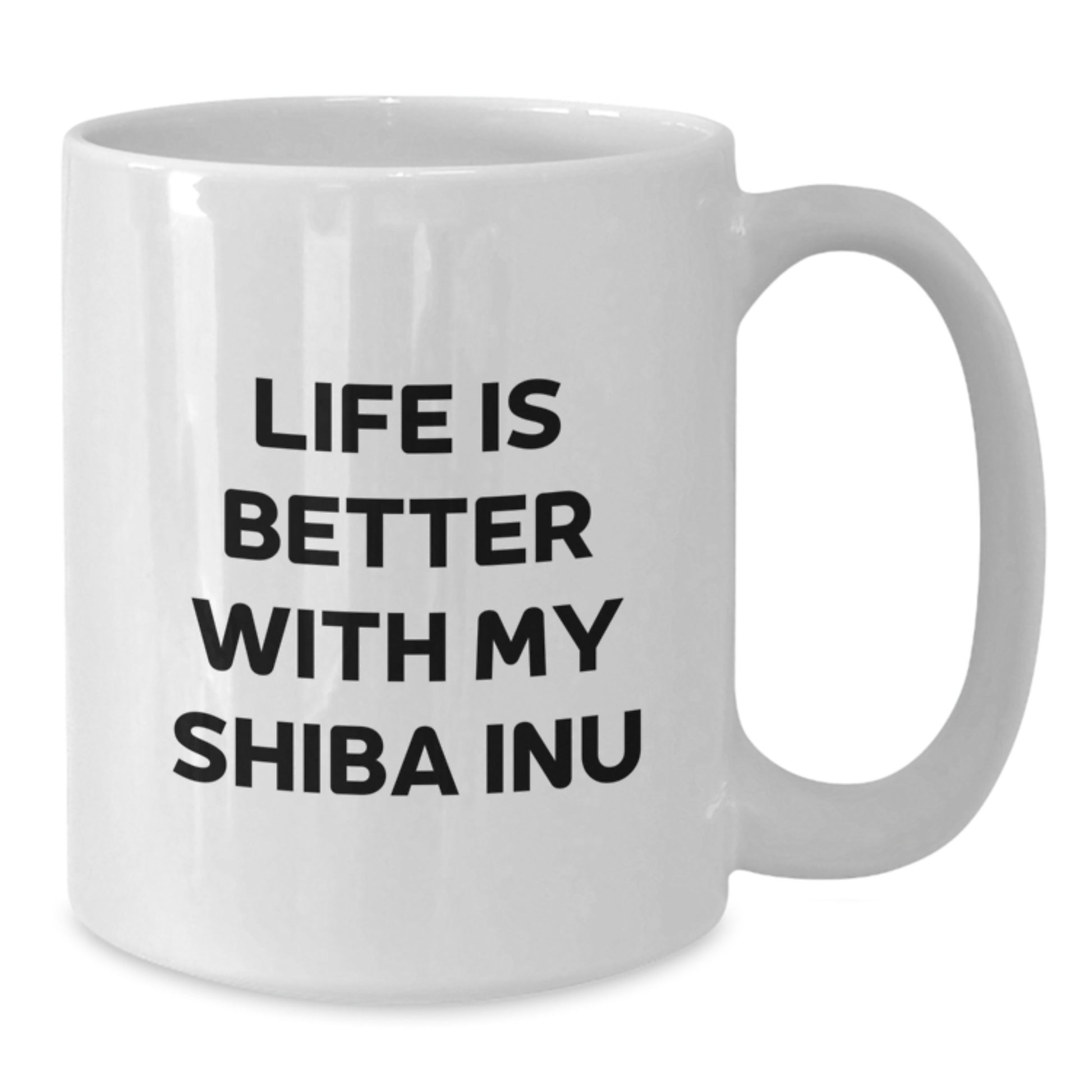 Shiba Inu Dog Gifts for Friends - Funny White Coffee Mug for Valentine's from Women - Additional