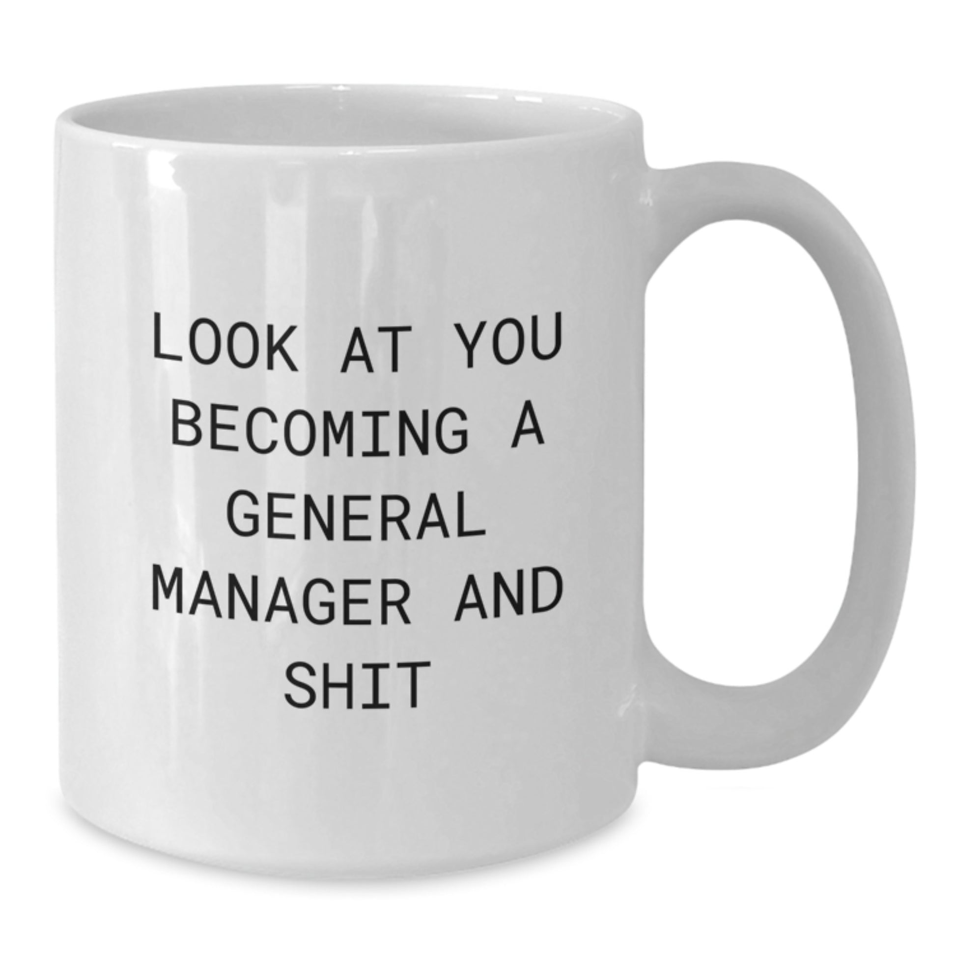 Funny General Manager Gifts from Friends for Him - White Coffee Mug, Inspirational Quote for Graduation Unique - Additional