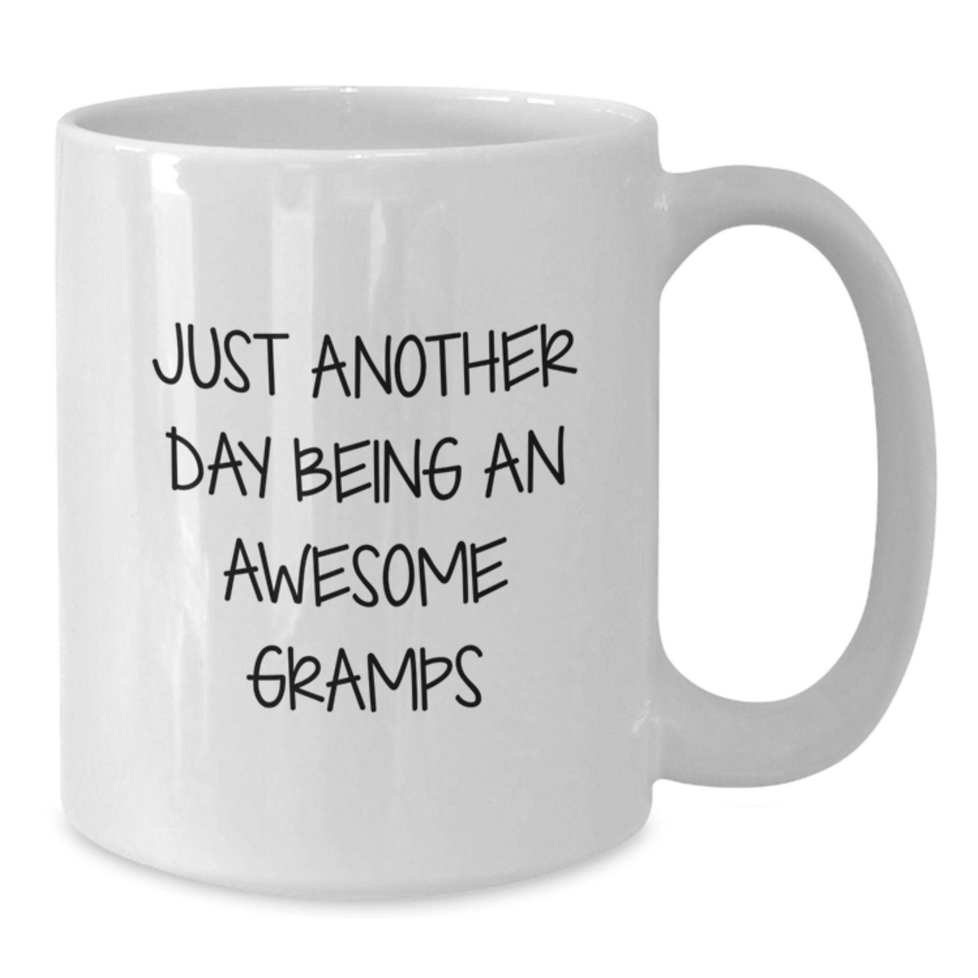 Funny Gramps Gifts, White Coffee Mug for Men, Graduation Gifts from Family, 'Just Another Day Being An Awesome Gramps' Quote - Additional