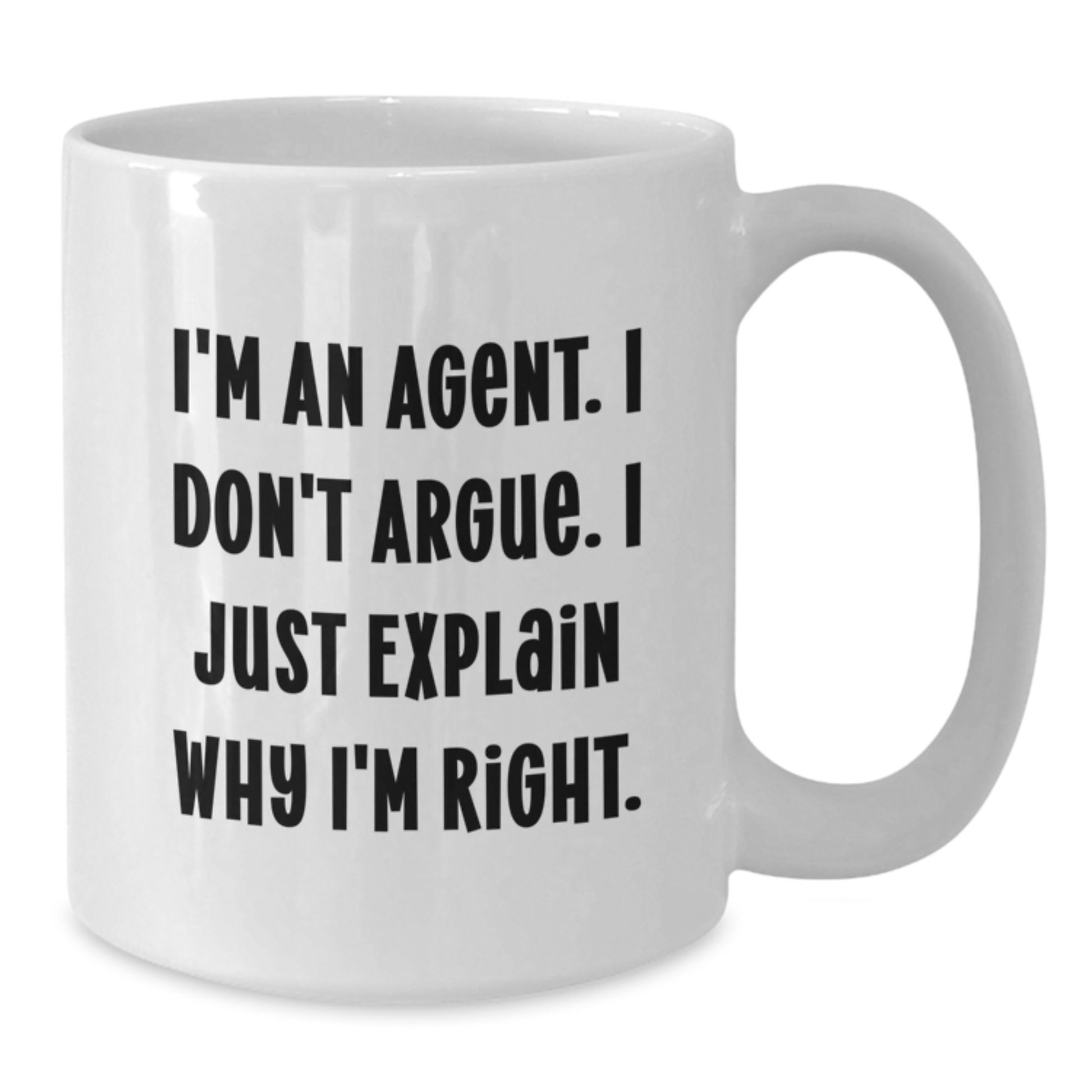 Funny Agent White Coffee Mug for Graduation Unique Gifts from Friends and Family - White Ceramic - Additional