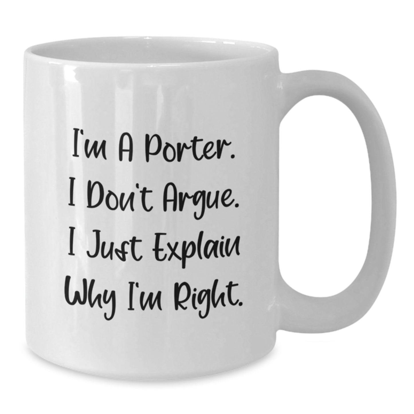 Funny Porter Gifts from Friends, Unique White Coffee Mug for Porter, Great Graduation Unique Gifts - Additional