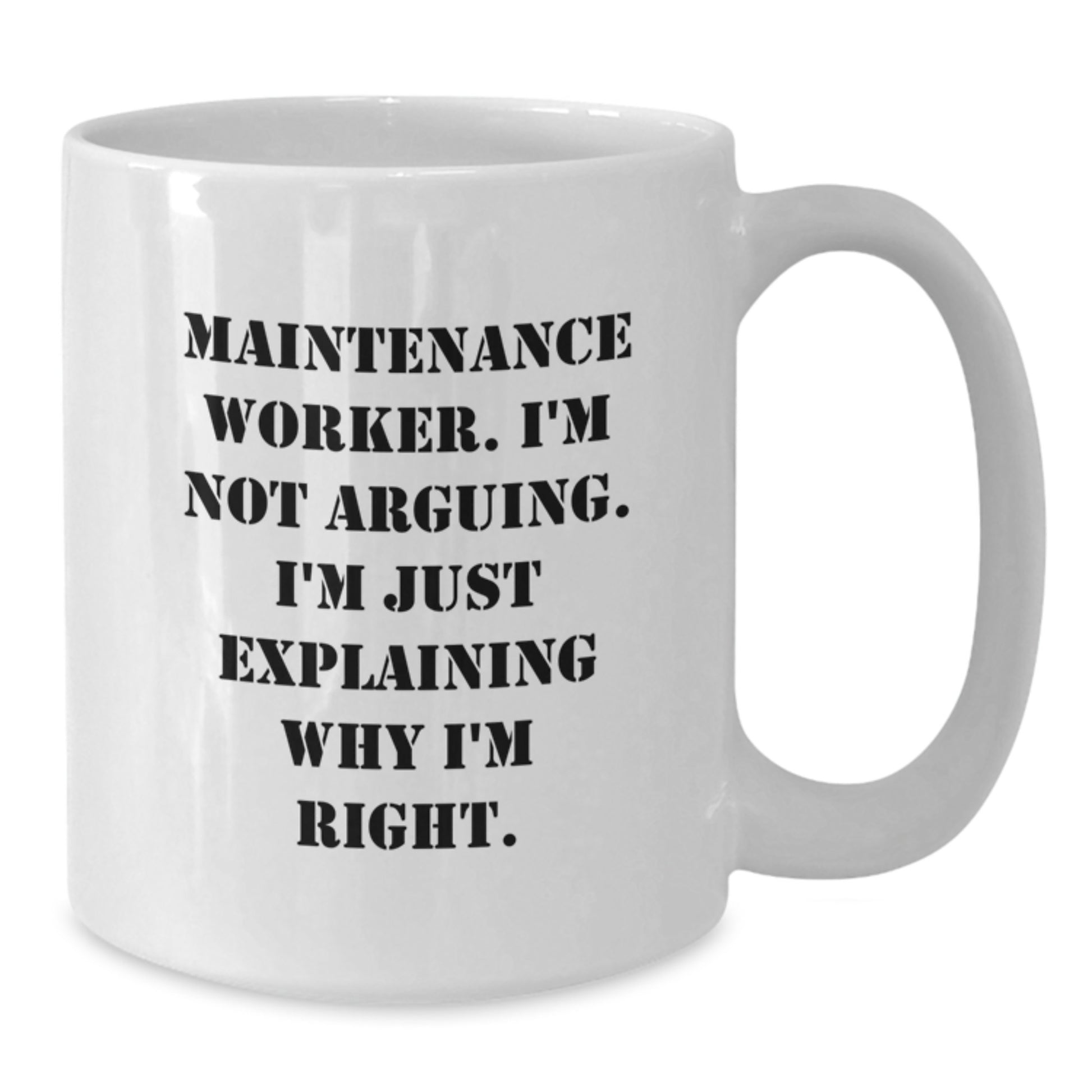 Funny Maintenance Worker Gifts from Family on Mother's Day Unique White Coffee Mugs - Additional