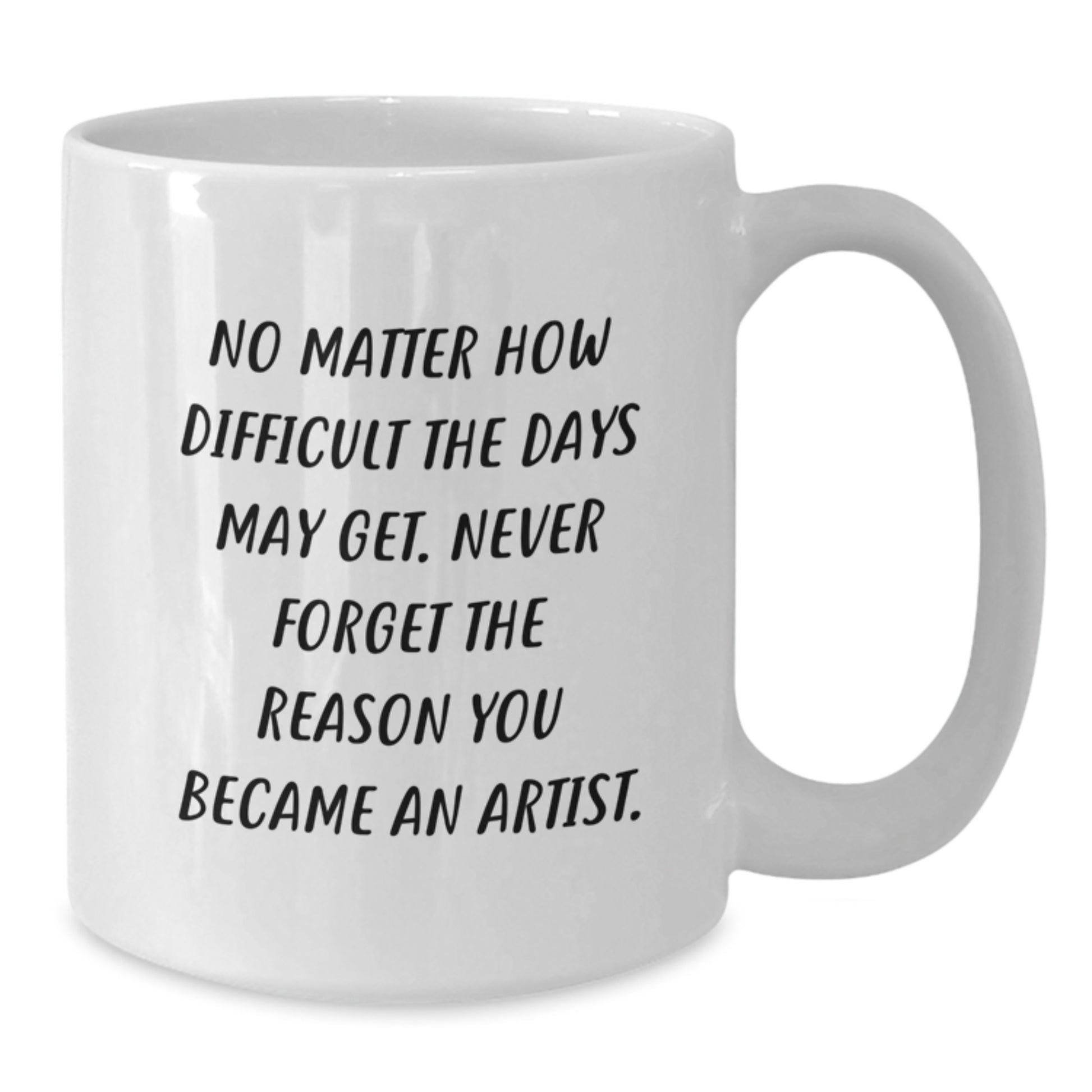 Funny Inspirational Gifts for Artist Friends from Men, Funny White Coffee Mug for Graduation Unique Gifts, Artist Quotes to Never Forget Why You Became an Artist - 11oz 15oz Ceramic White Coffee Mug - Additional