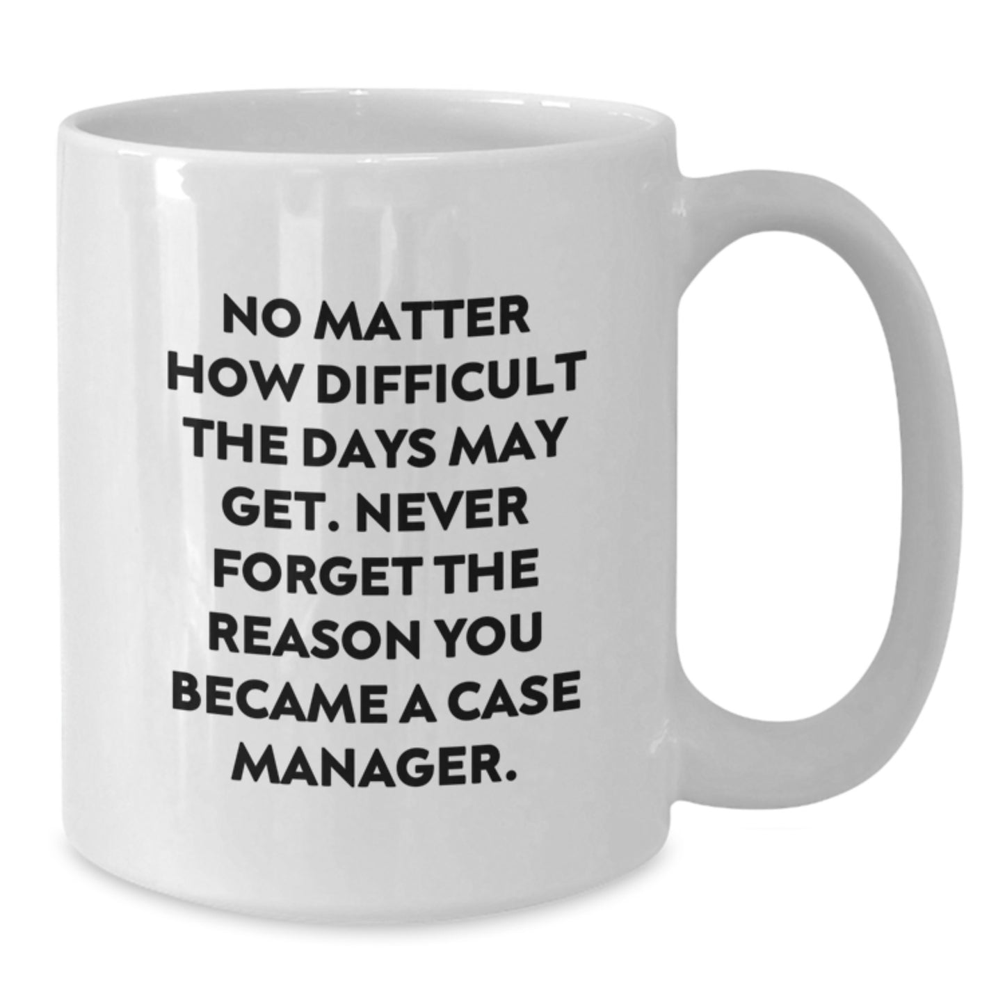 Funny Case Manager Gifts from Friends, Inspirational White Coffee Mug for Case Manager Graduation, Unique Motivational Quote Reminder - Additional
