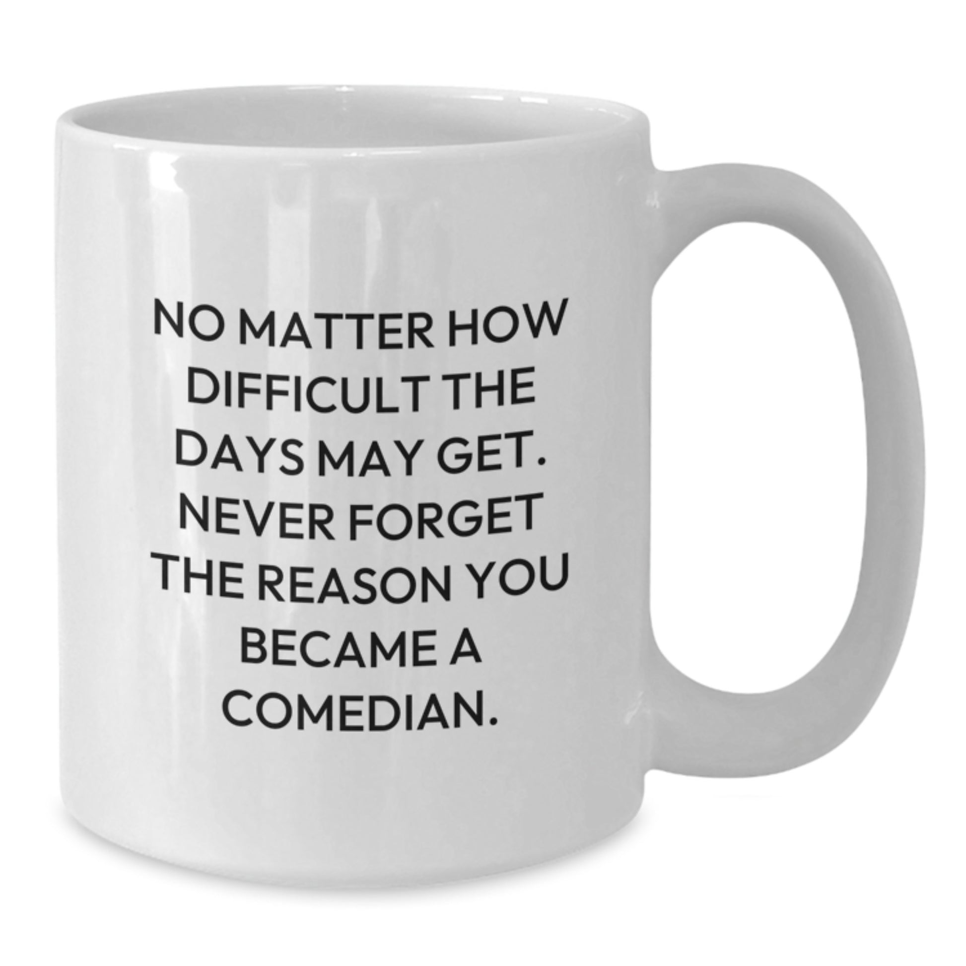 Funny Comedian Gifts from Friends, Inspirational White Coffee Mug for Comedian, Graduation Unique Gifts - Never Forget - Additional