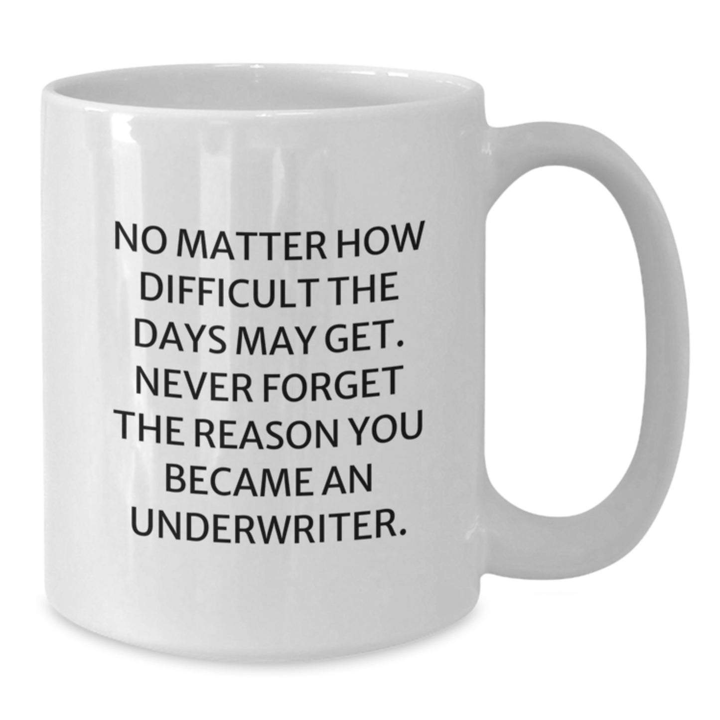Inspiring Underwriter Graduation Gifts from Friends - White Coffee Mug - Never Forget Why You Became An Underwriter - Additional