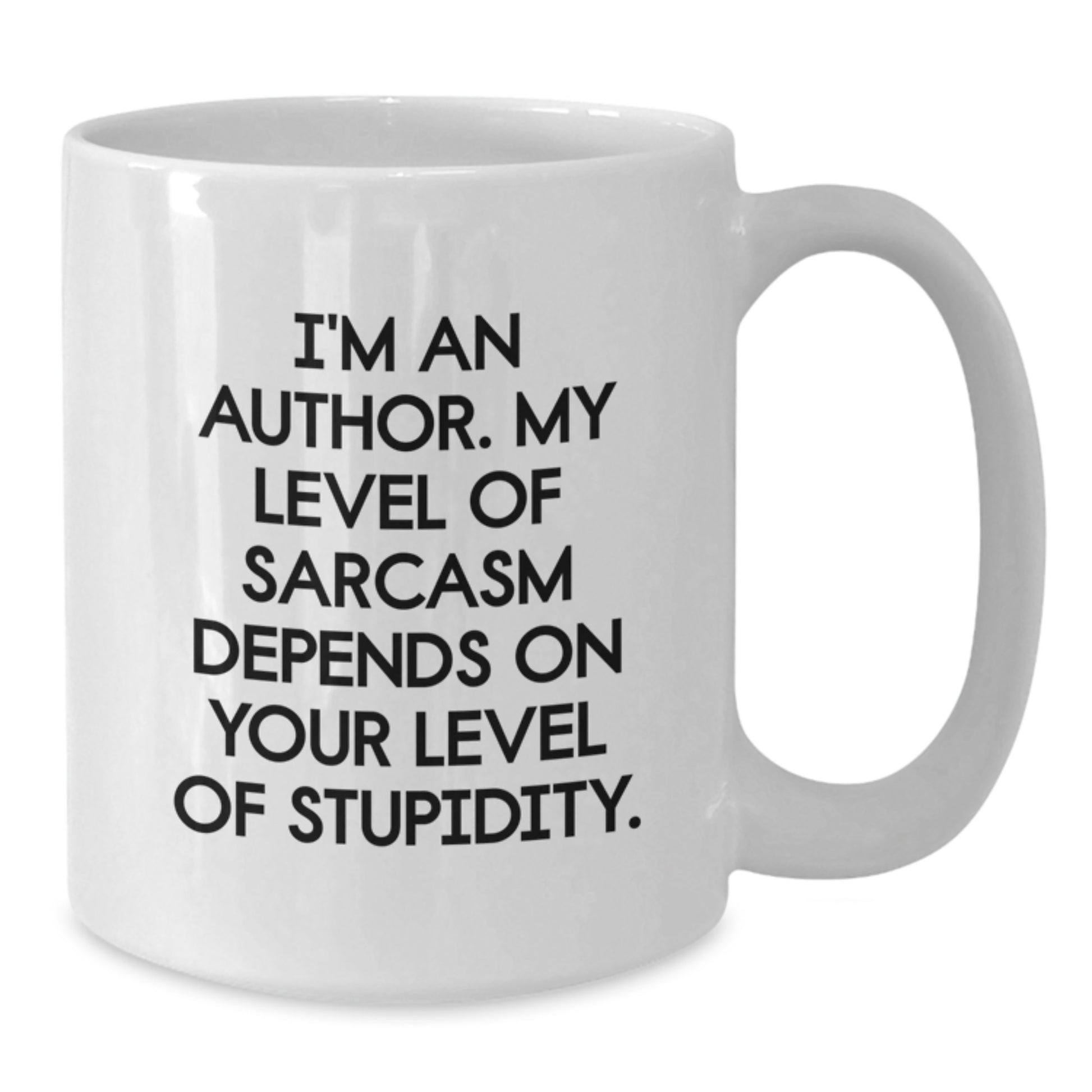 Funny Author Gifts from Friends for Graduation Unique White Coffee Mugs with I'm An Author Sarcasm Quote - Additional