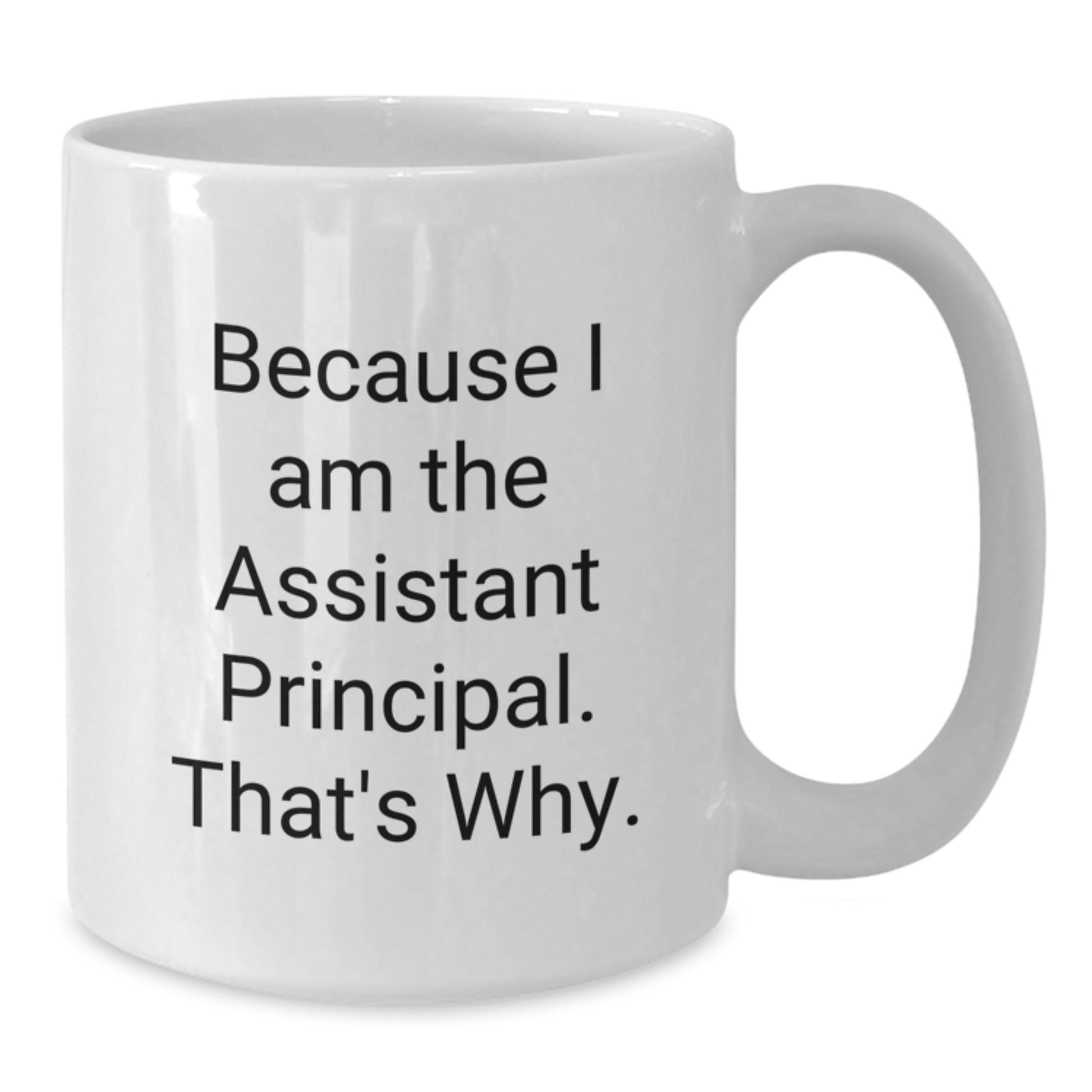 Funny Assistant Principal Gifts, Christmas Unique Mugs for Men Women Coworkers, Because I Am The Assistant Principal That's Why - Additional